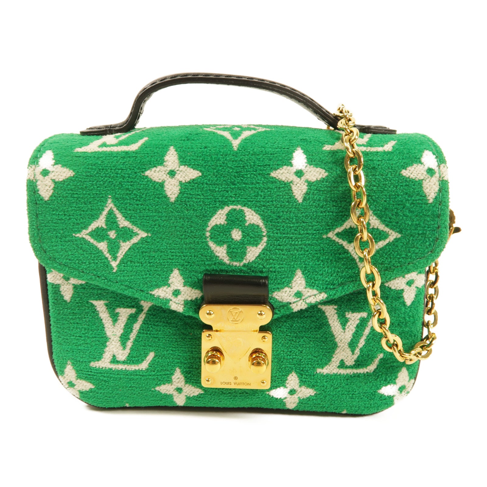 LOUIS VUITTON Monogram jacquard velvet Micro Metis手挽肩背兩用袋