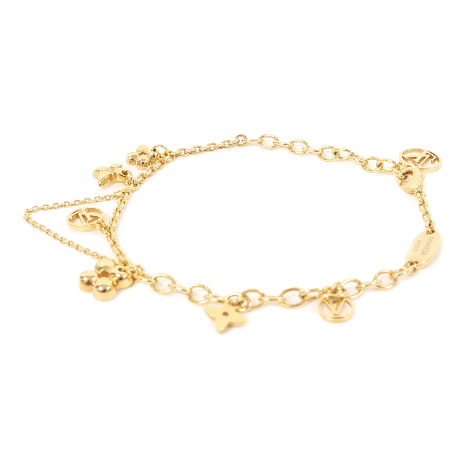 LOUIS VUITTON 金屬Blooming Supple Bracelet手鏈金色
