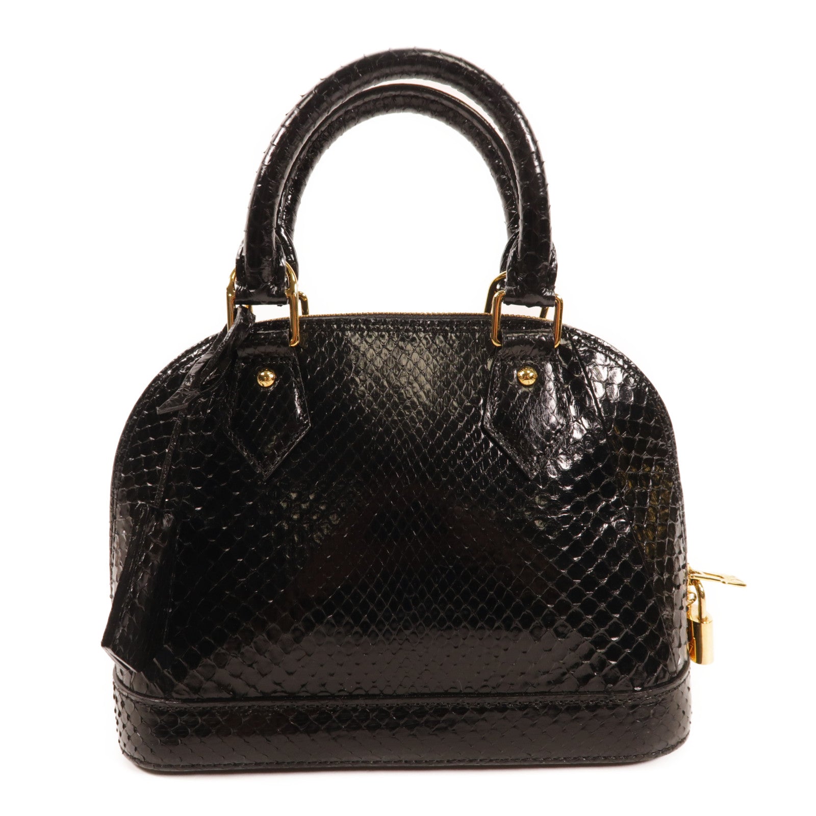 LOUIS VUITTON 【激減優惠】蛇皮皮革Alma BB金扣手挽袋