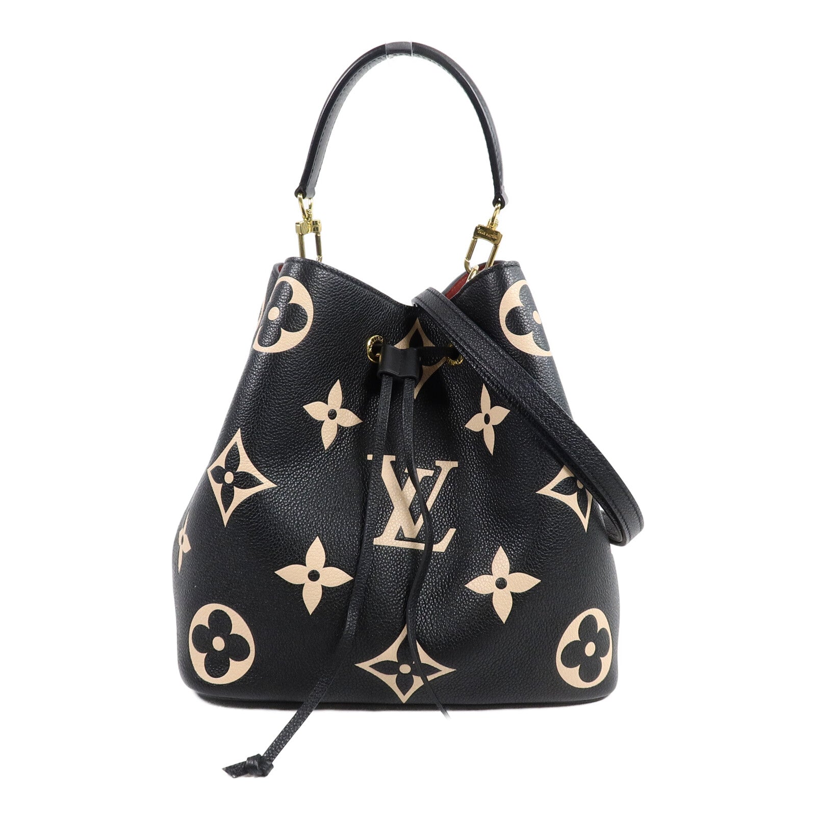LOUIS VUITTON Monogram Empreinte Bicolor Neo Noe MM金扣手挽肩背兩用袋