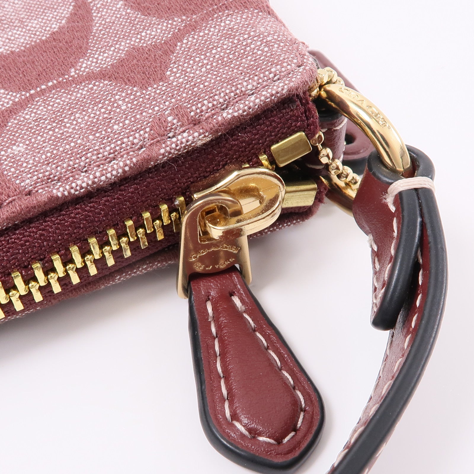 COACH 帆布Nolita 15金扣手挽袋紅色