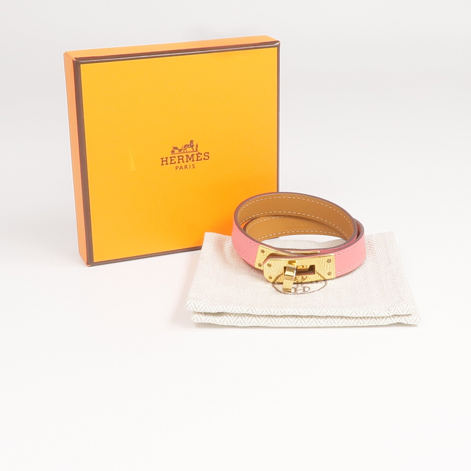 HERMES 【激減優惠】Swift皮革Kelly Double Tour Bracelet手鐲