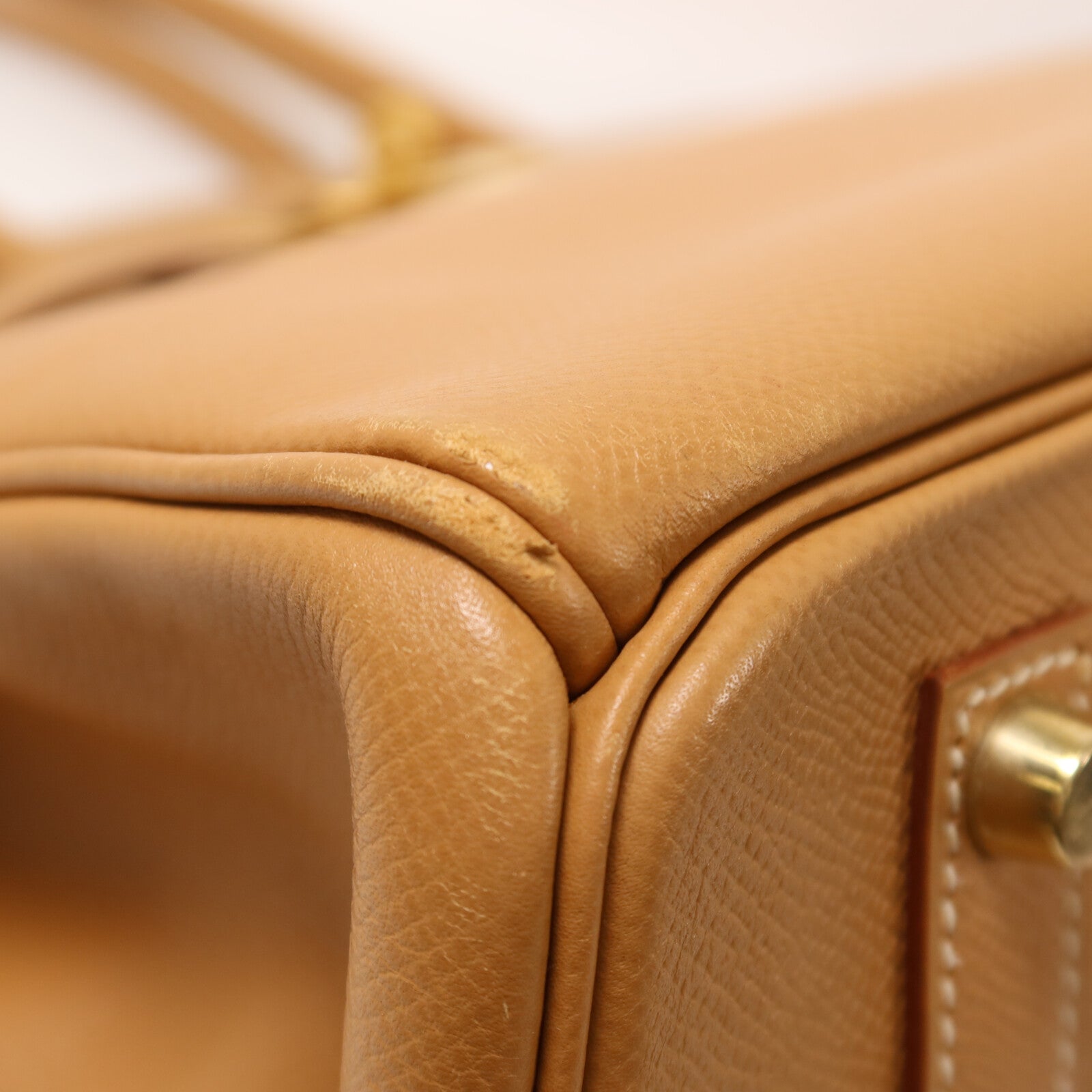 HERMES Epsom皮革Birkin 35手挽袋Gold