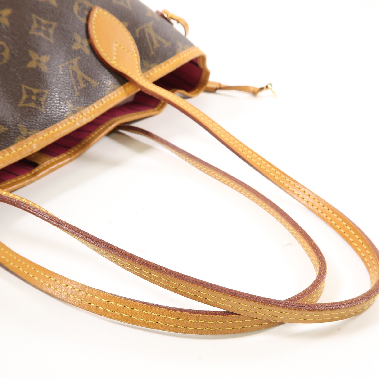 LOUIS VUITTON Monogram Neverfull MM金扣肩背袋啡色