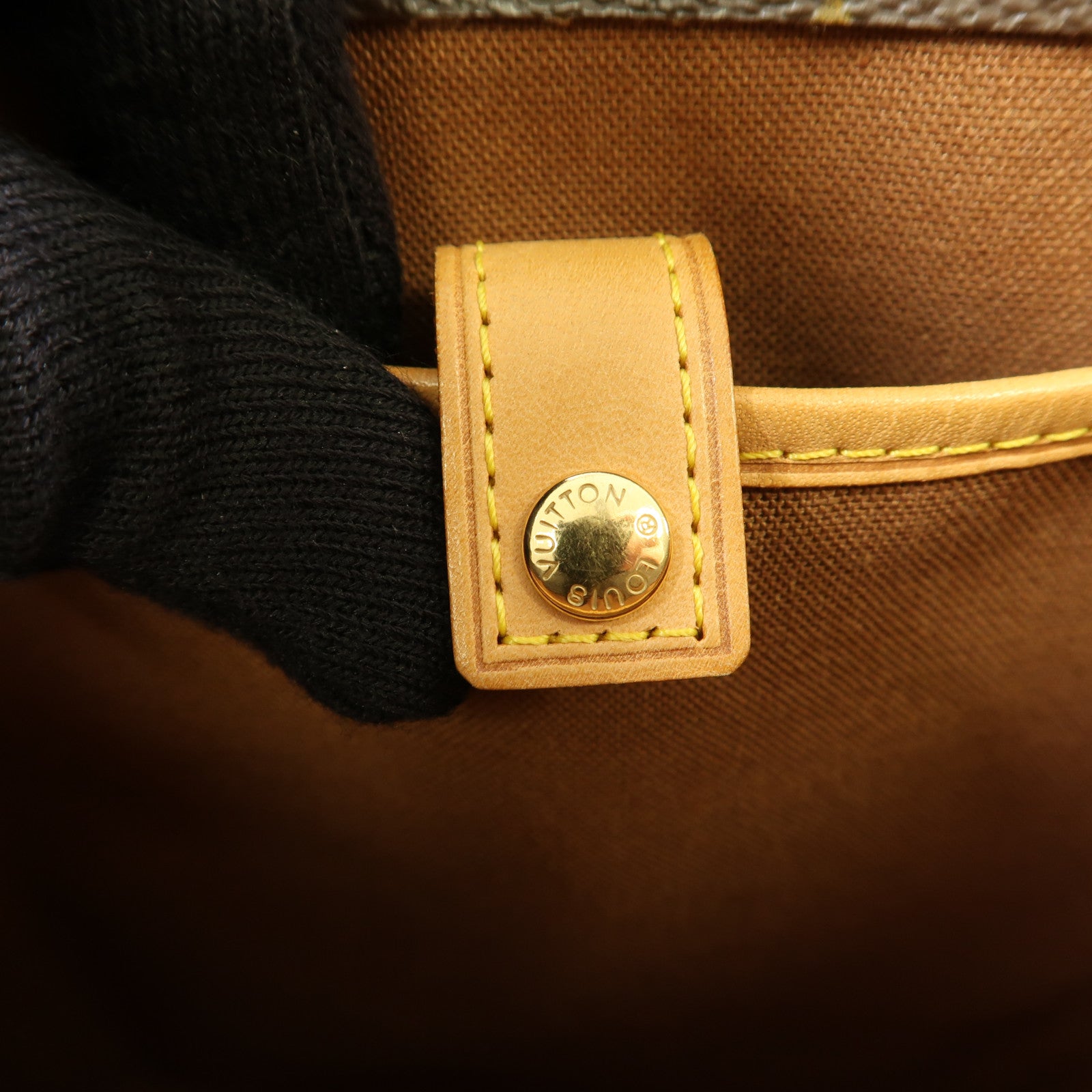 LOUIS VUITTON Monogram Vavin PM金扣手挽袋棕色