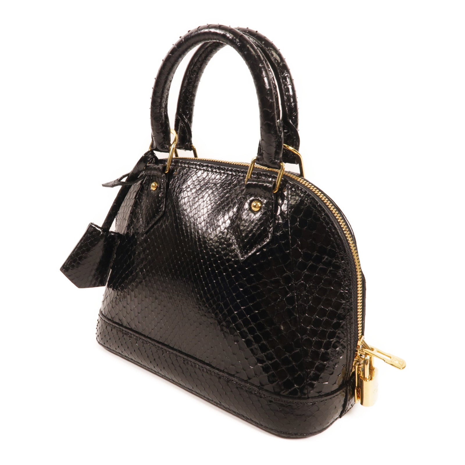 LOUIS VUITTON 【激減優惠】蛇皮皮革Alma BB金扣手挽袋