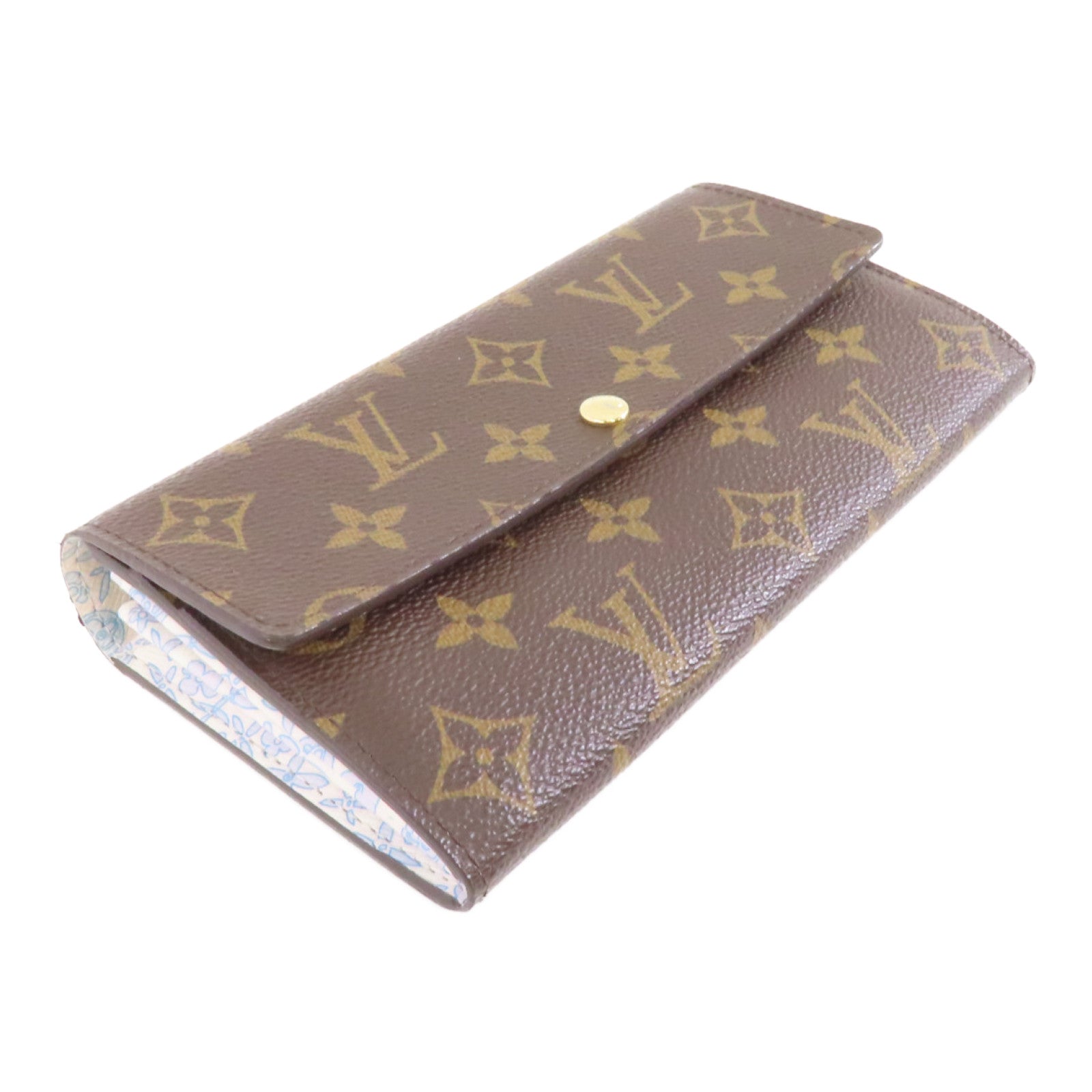 LOUIS VUITTON 【激減優惠】Monogram Portefeuille Sarah金扣長錢包啡色