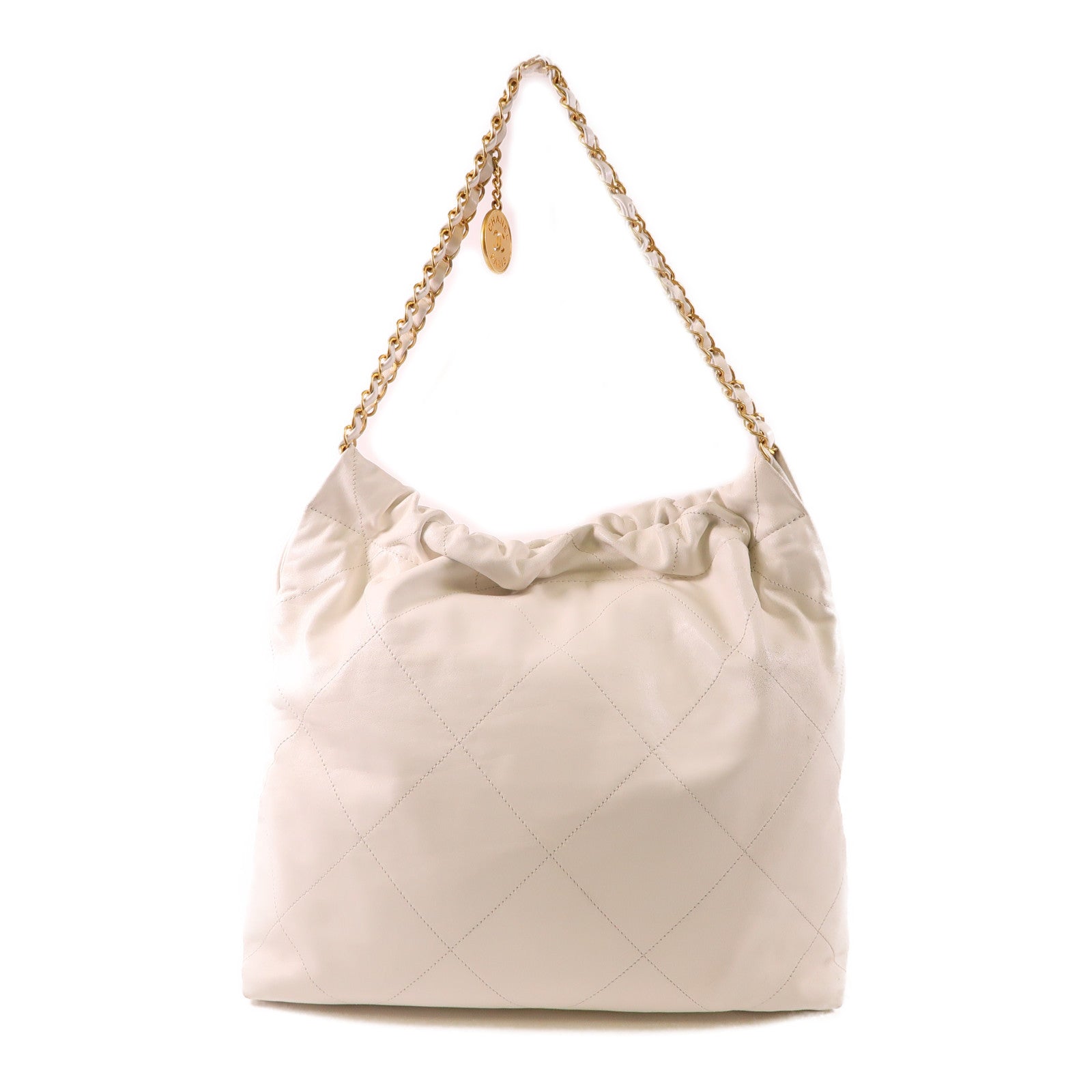 CHANEL 牛皮皮革Chanel 22 Small金扣鏈帶肩背袋