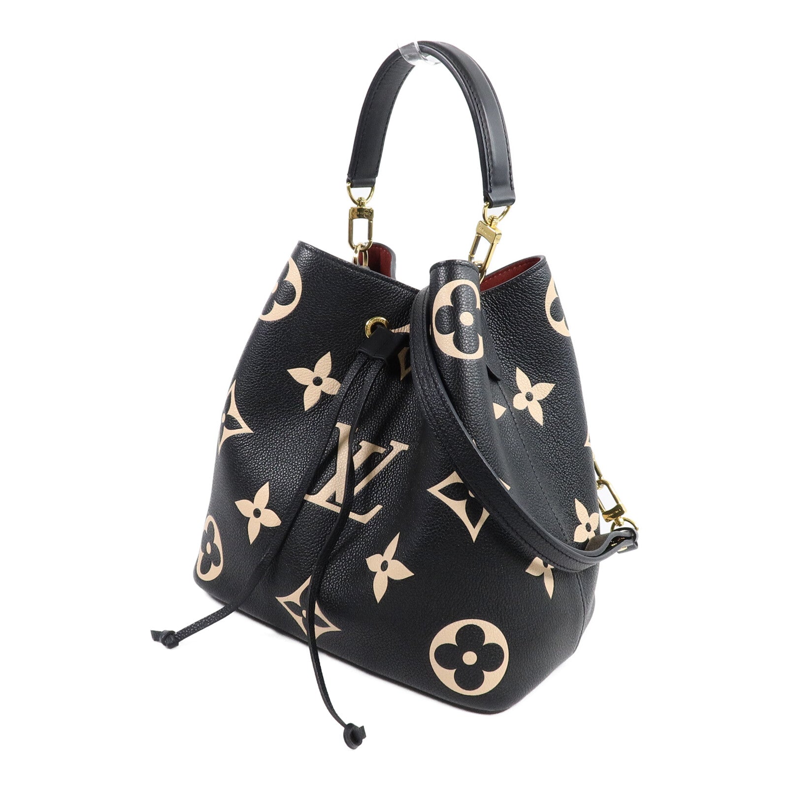 LOUIS VUITTON Monogram Empreinte Bicolor Neo Noe MM金扣手挽肩背兩用袋
