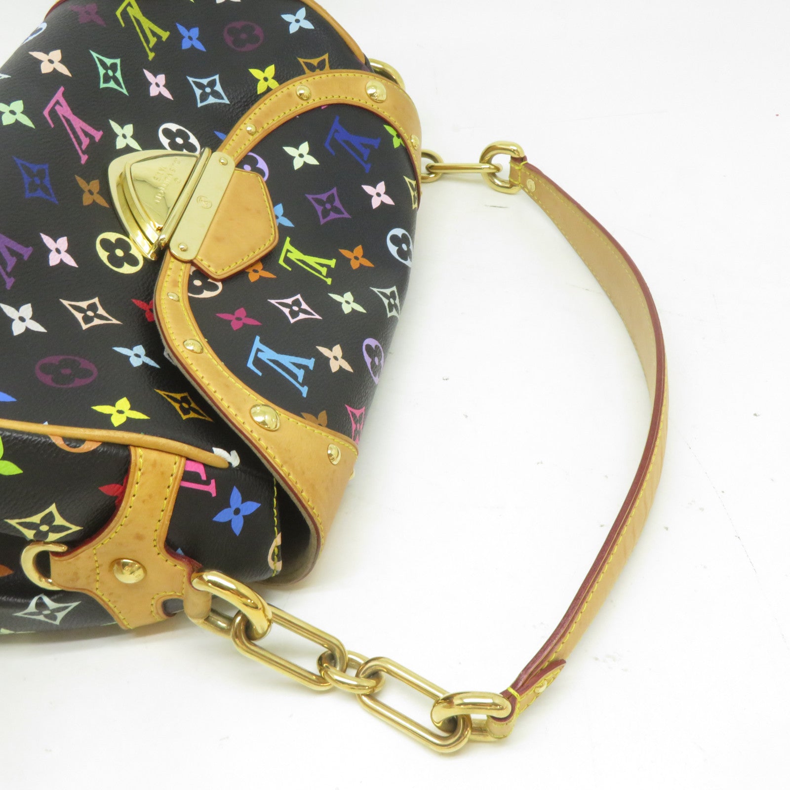 LOUIS VUITTON Monogram Multicolore Beverly金扣肩背袋黑色/彩色