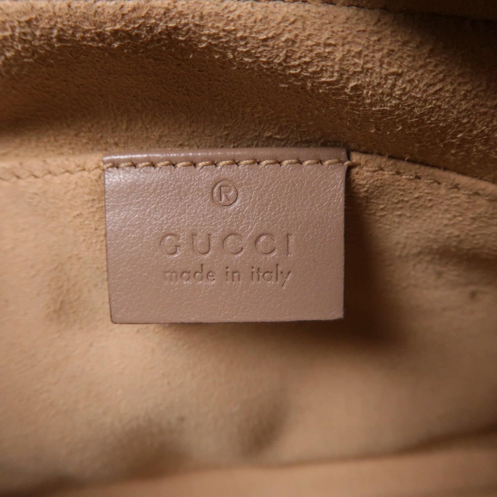 GUCCI 牛皮皮革GG Marmont Small金扣肩背袋啡色
