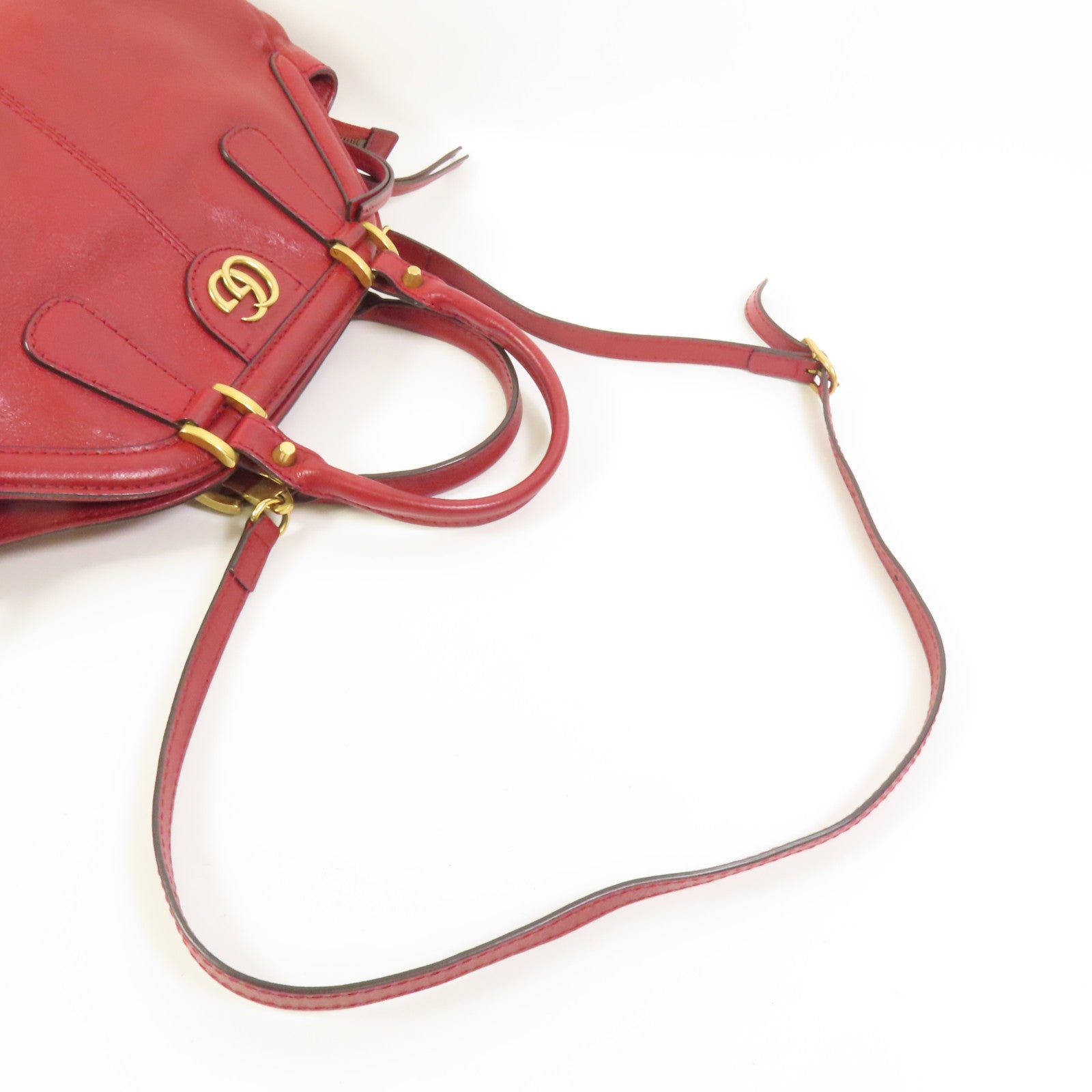 GUCCI 牛皮皮革Belle金扣手挽肩背兩用袋