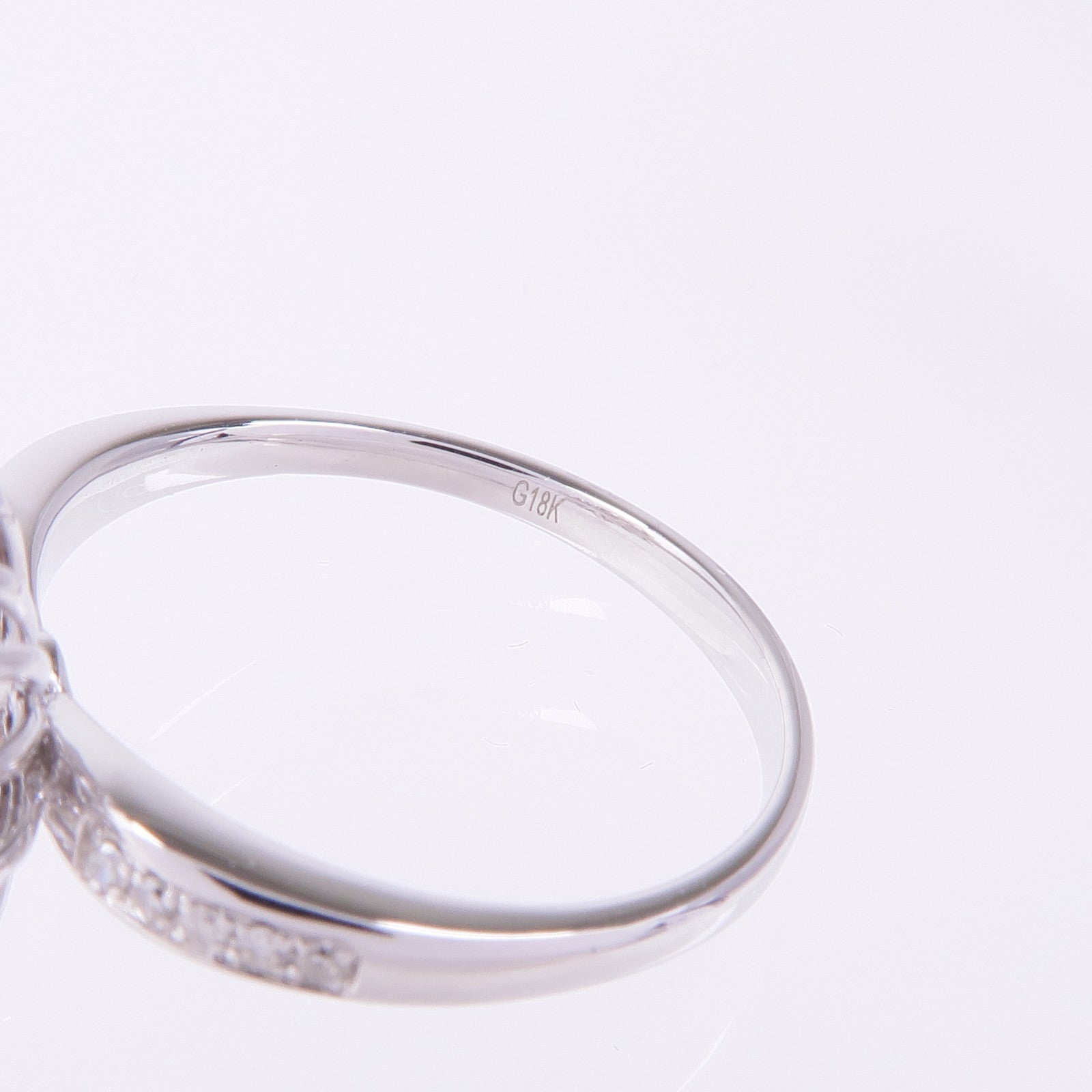 JEWELRY 18K白金Jade Diamond Ring翡翠Diamond Ring鑽石戒指US#6