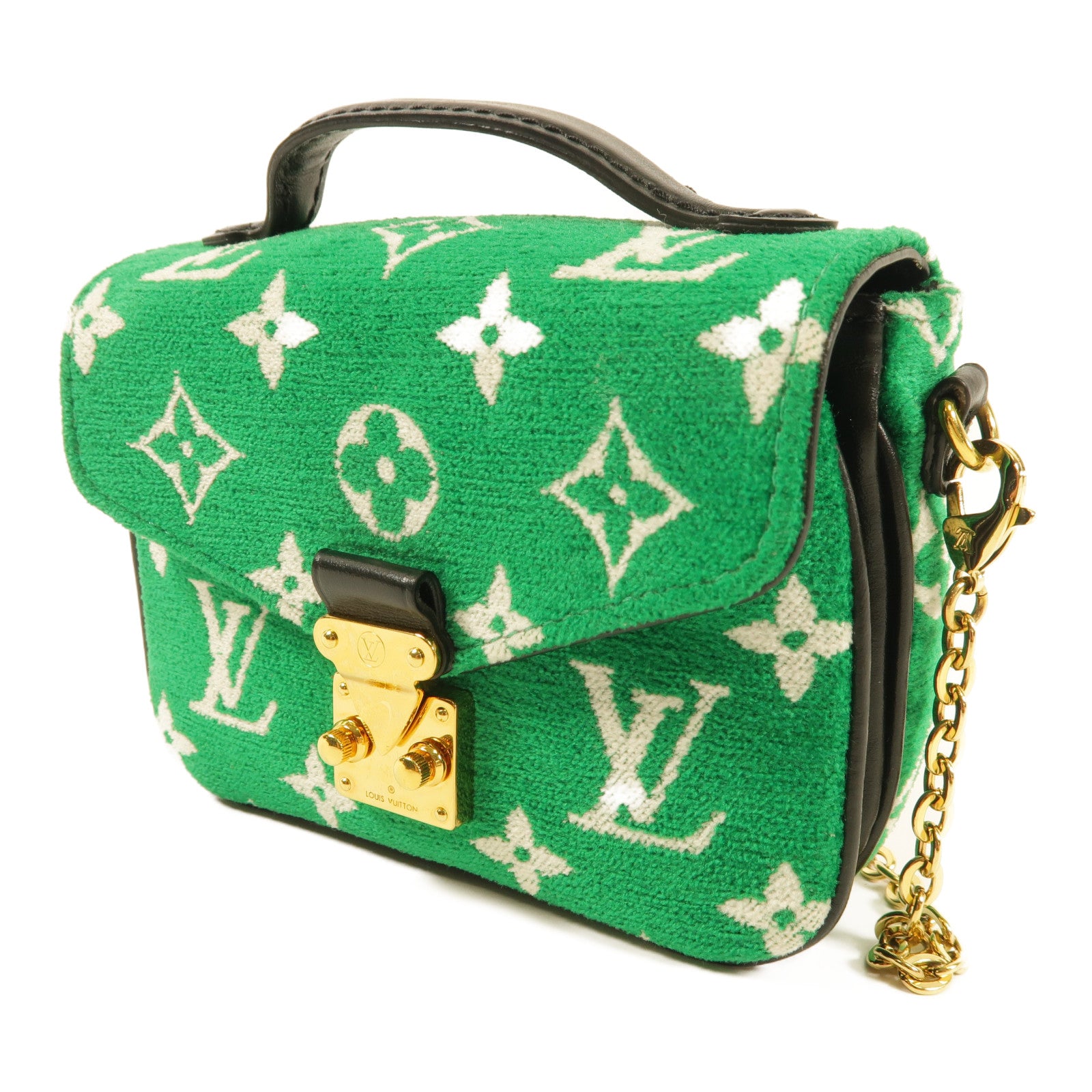 LOUIS VUITTON Monogram jacquard velvet Micro Metis手挽肩背兩用袋