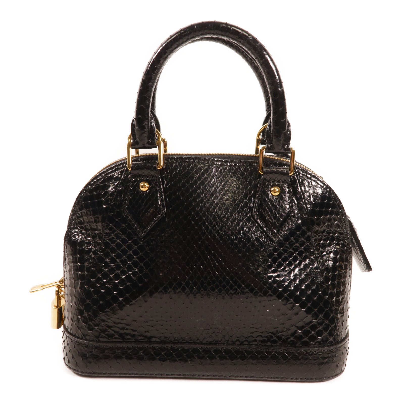 LOUIS VUITTON 【激減優惠】蛇皮皮革Alma BB金扣手挽袋