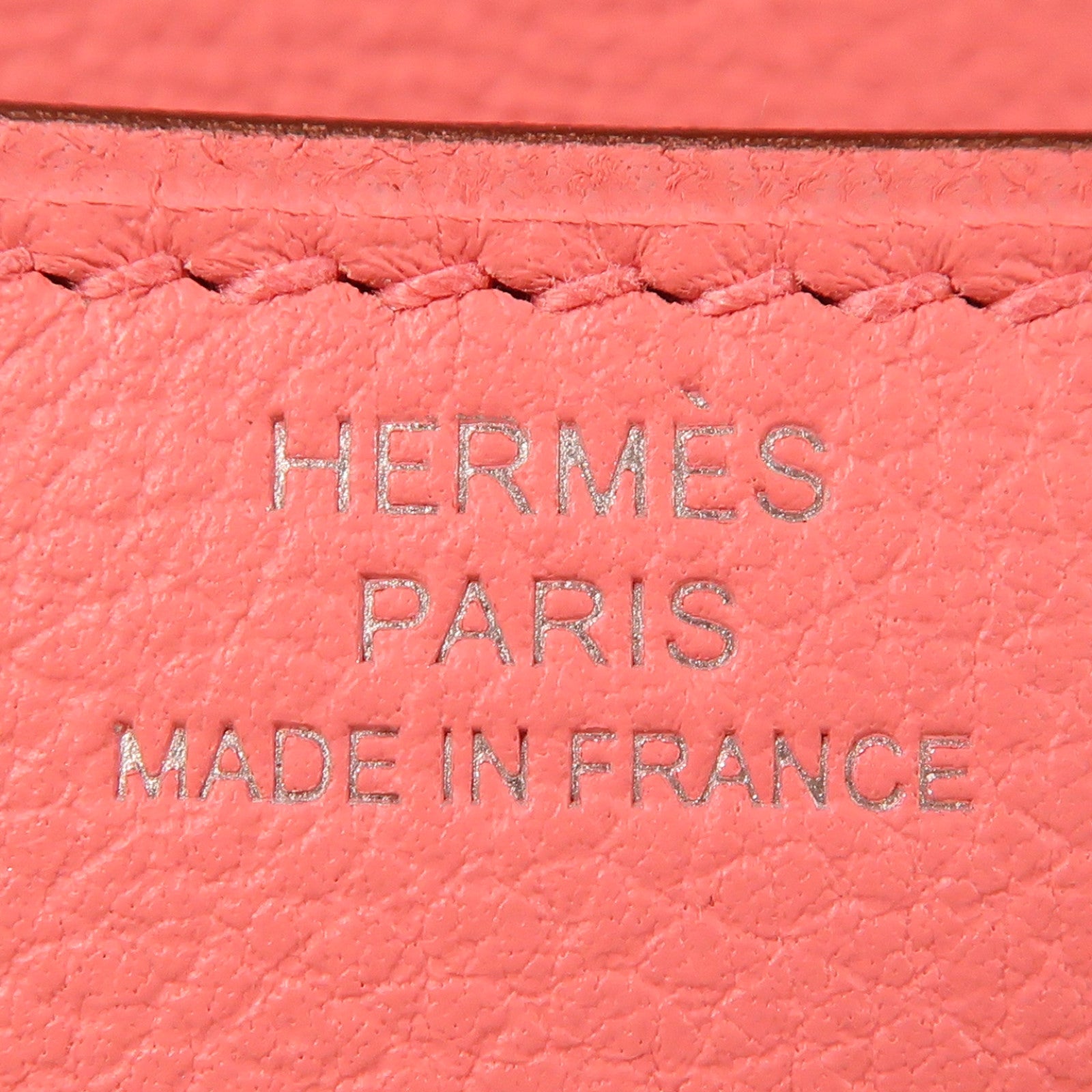 HERMES 【激減優惠】Evercolor皮革Constance Mini銀扣肩背袋8W Rose Azalee/新杜鵑桃色