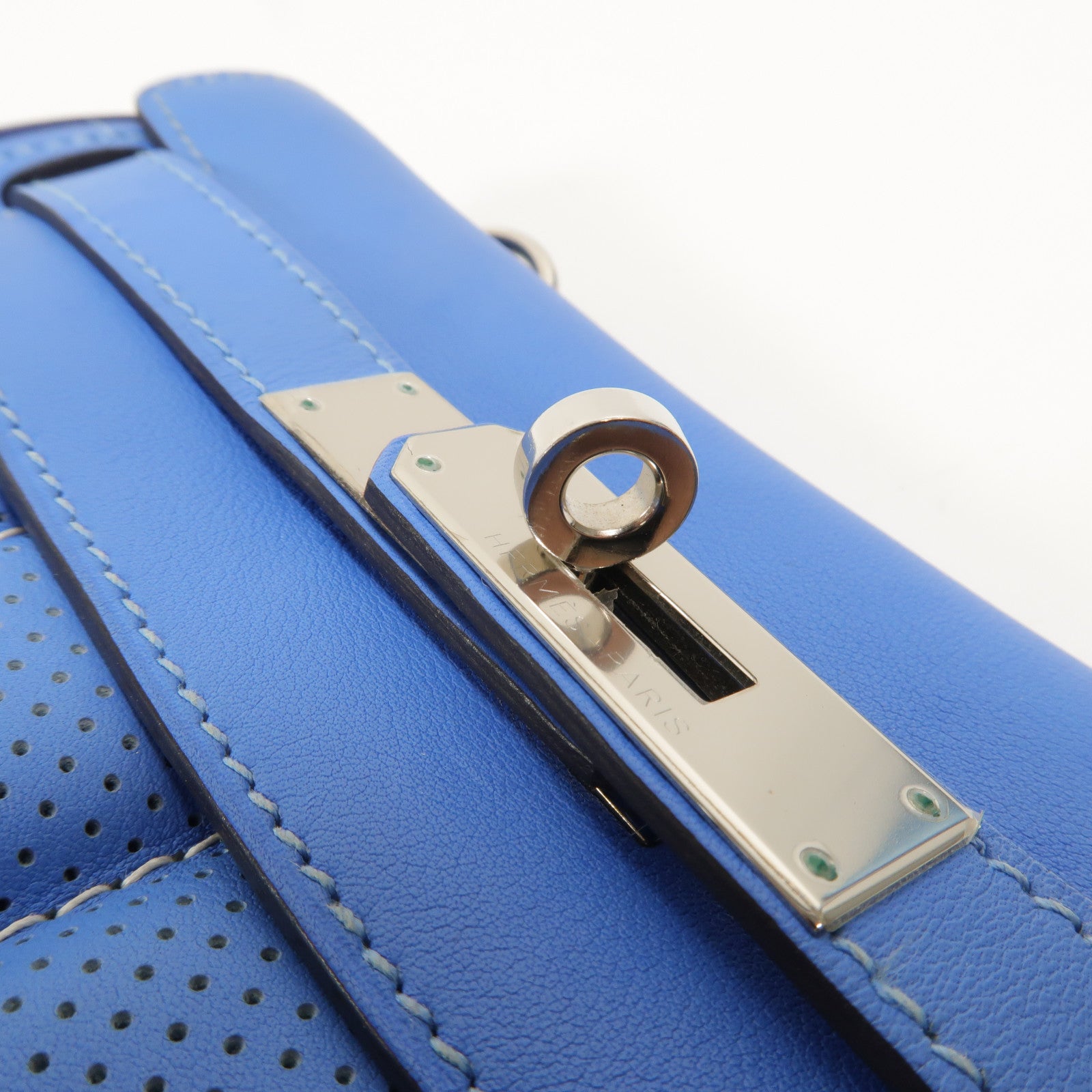 HERMES Swift皮革Berline Mini肩背袋Bleu Saphir