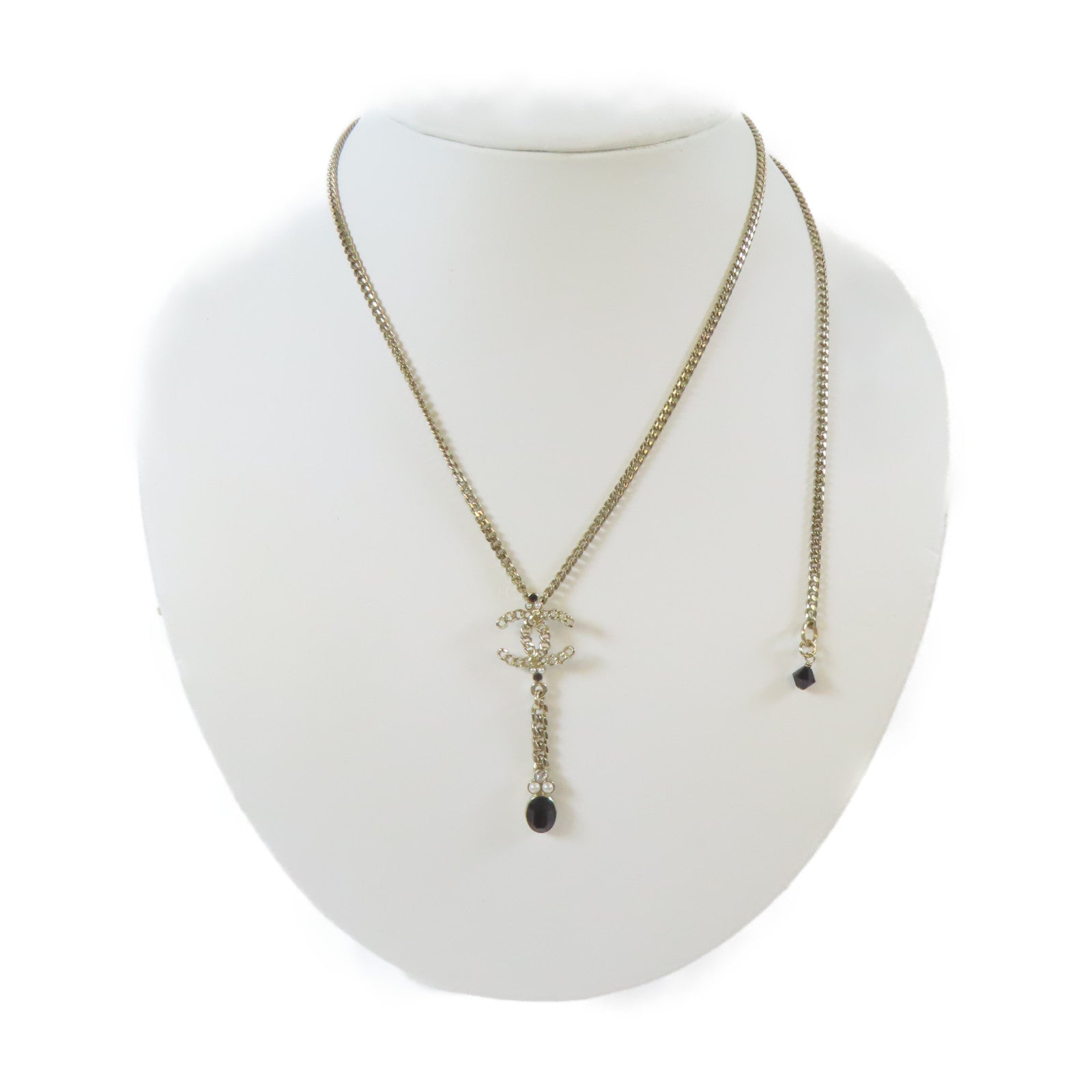 CHANEL 【激減優惠】金屬Necklace項鍊金色#60cm