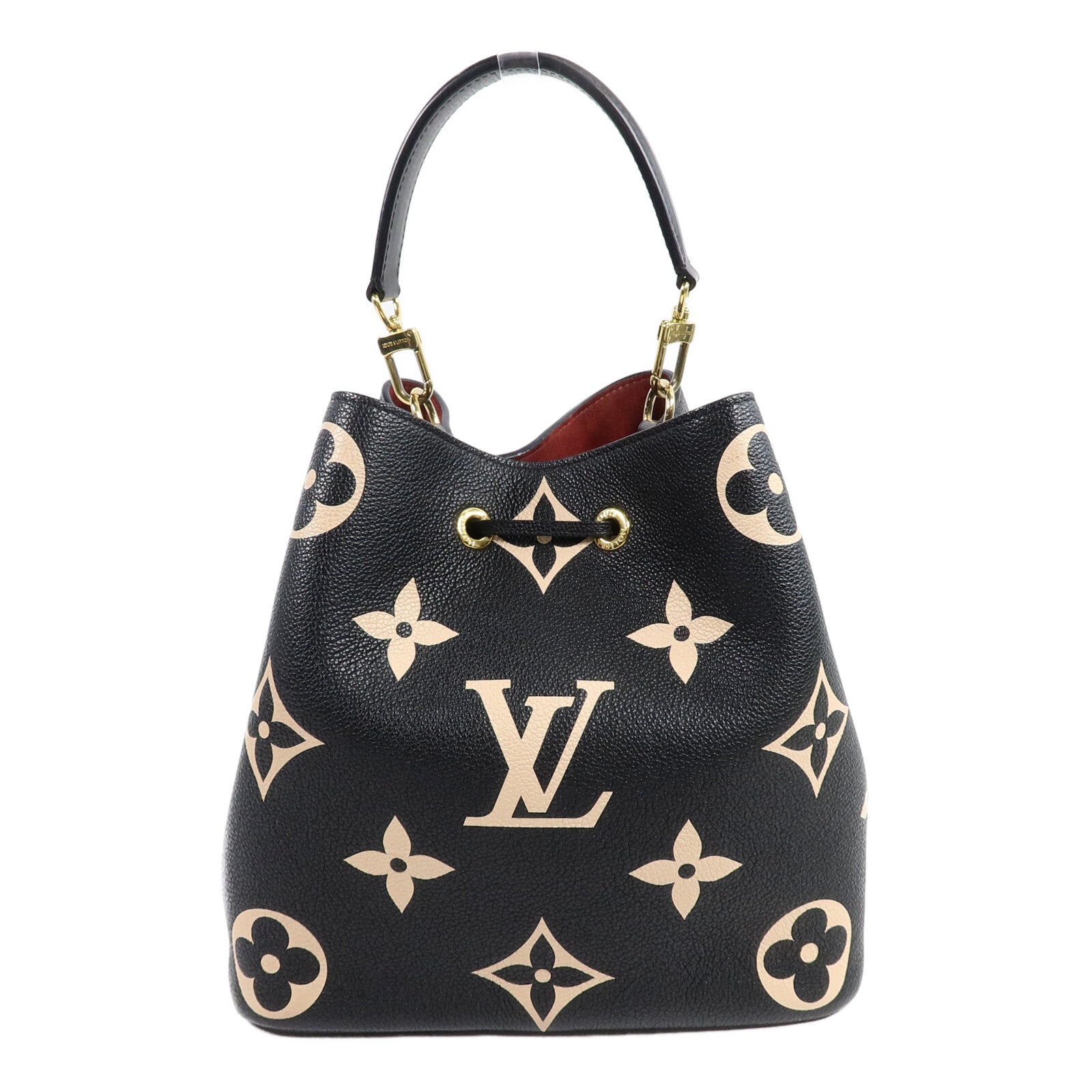 LOUIS VUITTON Monogram Empreinte Bicolor Neo Noe MM金扣手挽肩背兩用袋