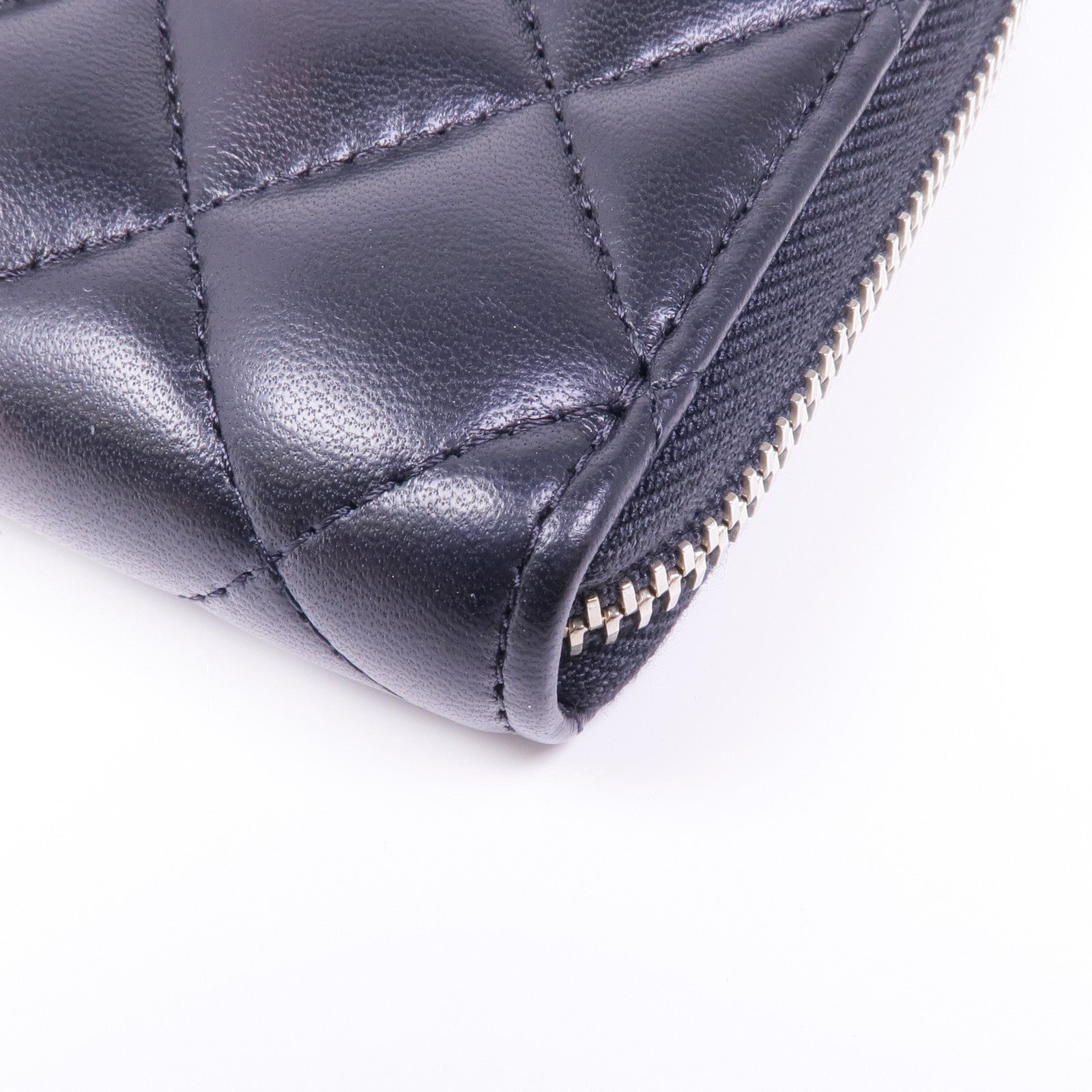 CHANEL 羊皮皮革Wallet銀扣長錢包