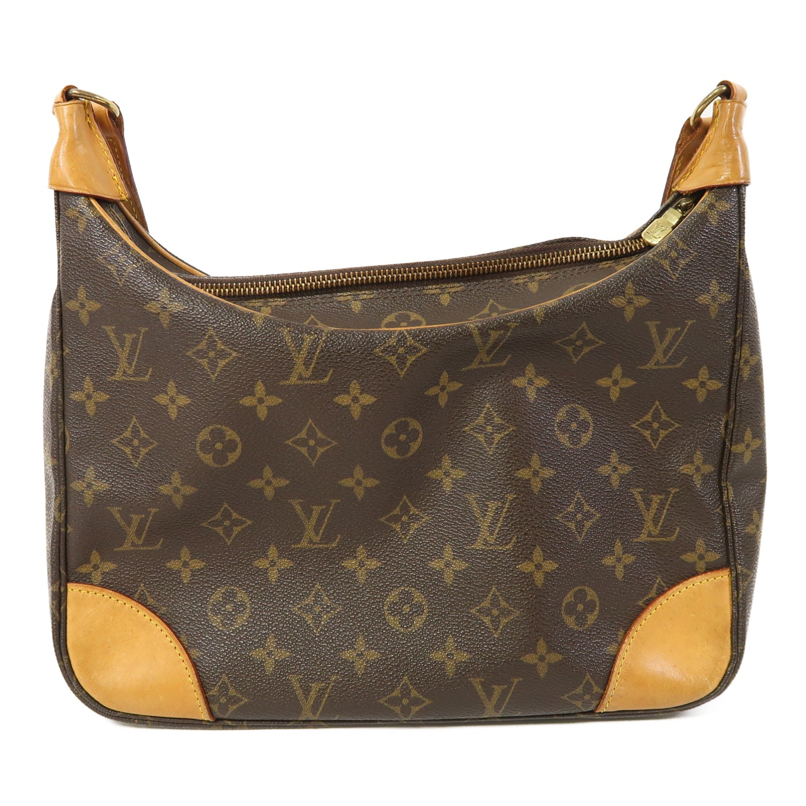 LOUIS VUITTON Monogram Boulogne金扣肩背袋啡色