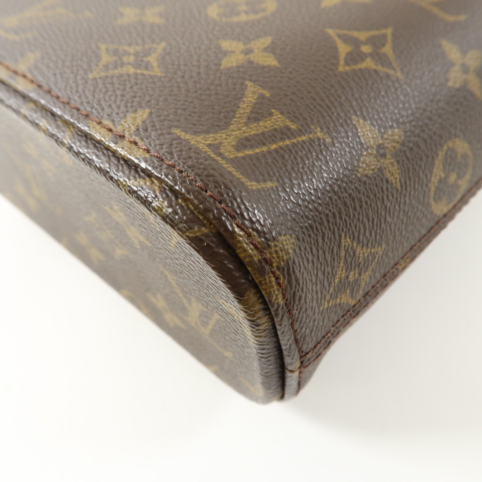 LOUIS VUITTON Monogram Vavin PM金扣手挽袋棕色