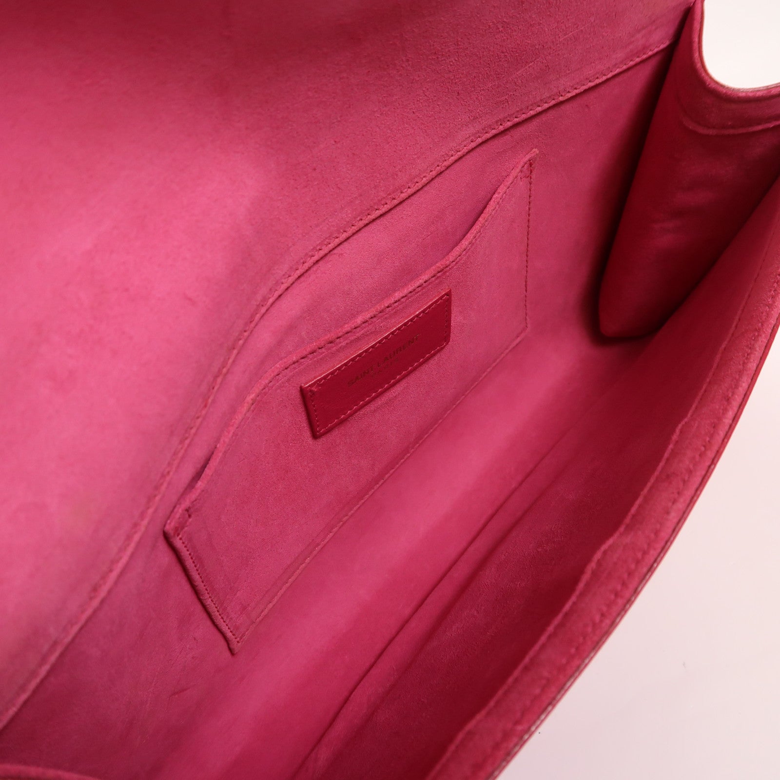 SAINT LAURENT 牛皮皮革Y Line Clutch Bag金扣手拿包