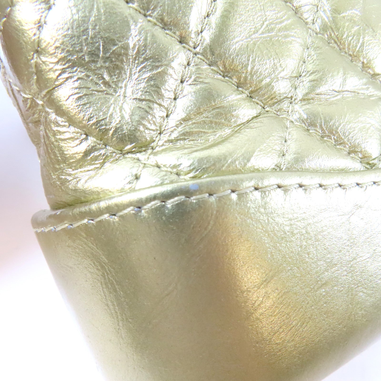 CHANEL 【激減優惠】菱格Gabrielle Clutch With Chain金/銀扣鏈帶肩背袋金色