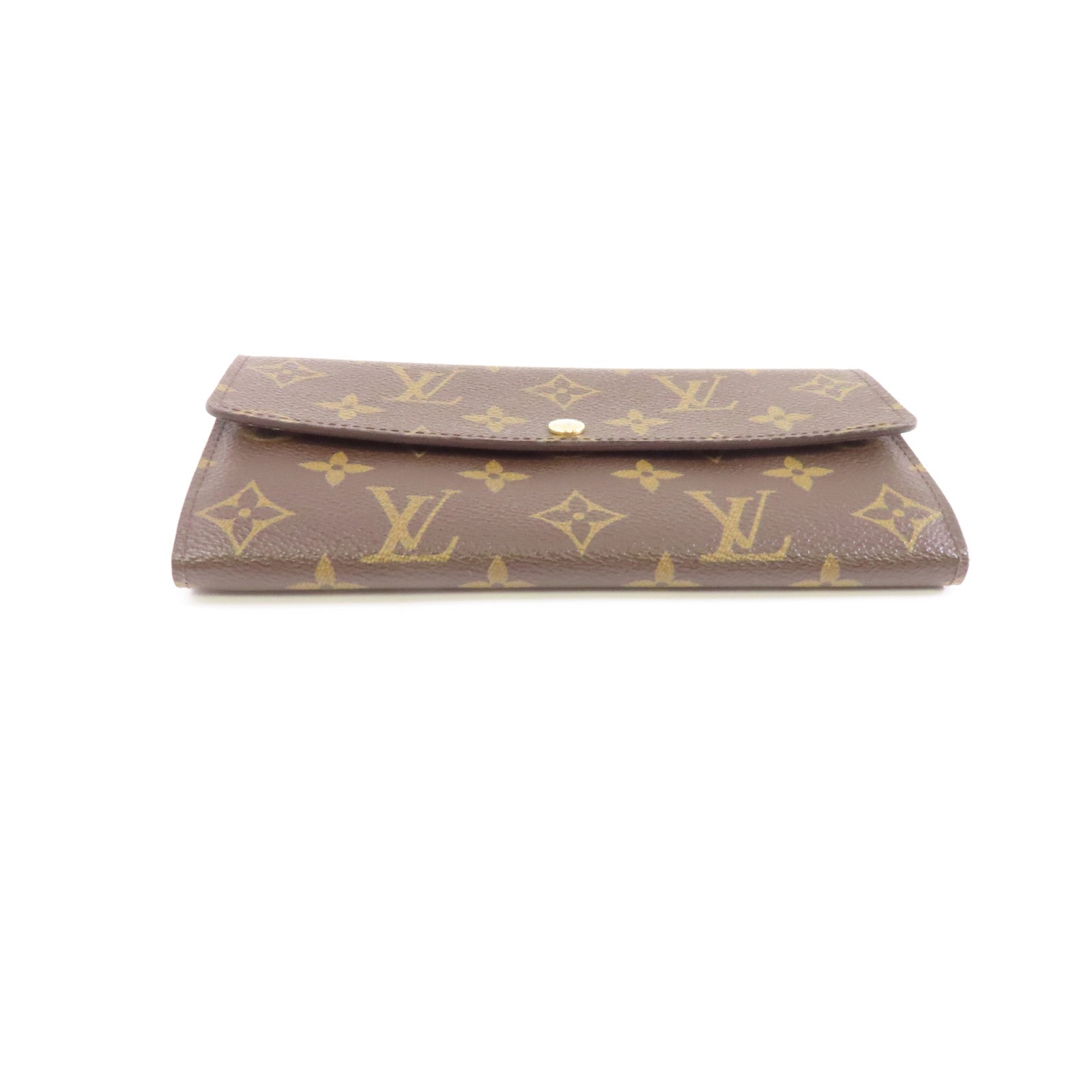 LOUIS VUITTON 【激減優惠】Monogram Portefeuille Sarah金扣長錢包啡色
