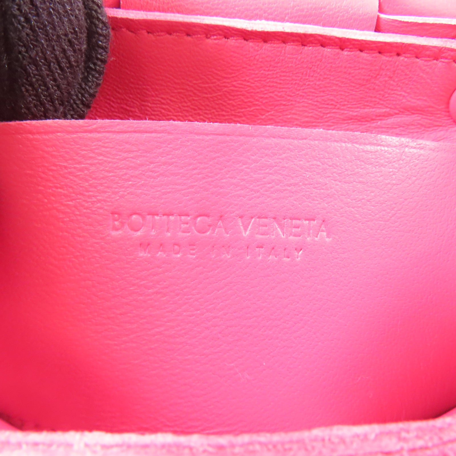 BOTTEGA VENETA 織紋皮革Shoulder Bag肩背袋粉紅色