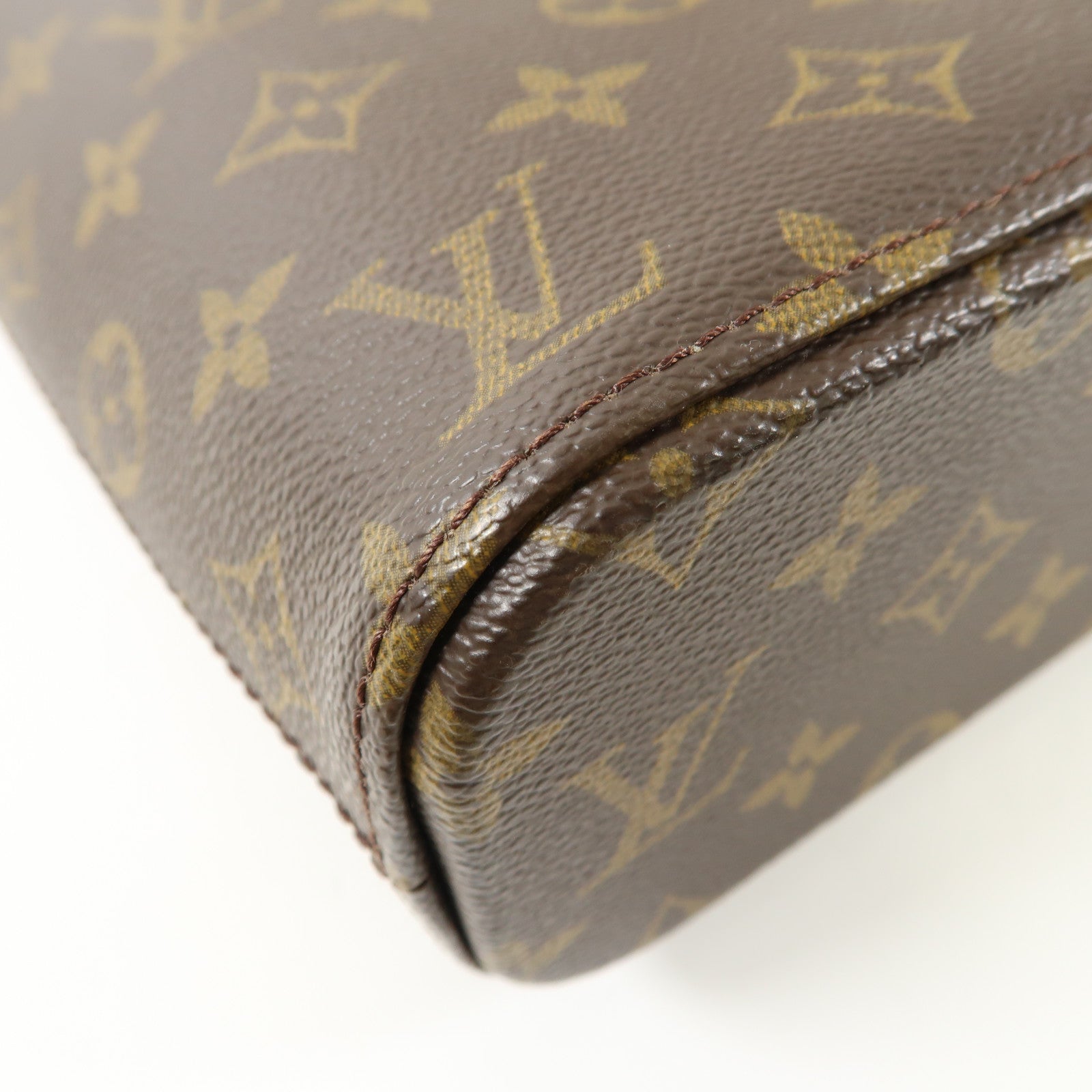 LOUIS VUITTON Monogram Vavin PM金扣手挽袋棕色