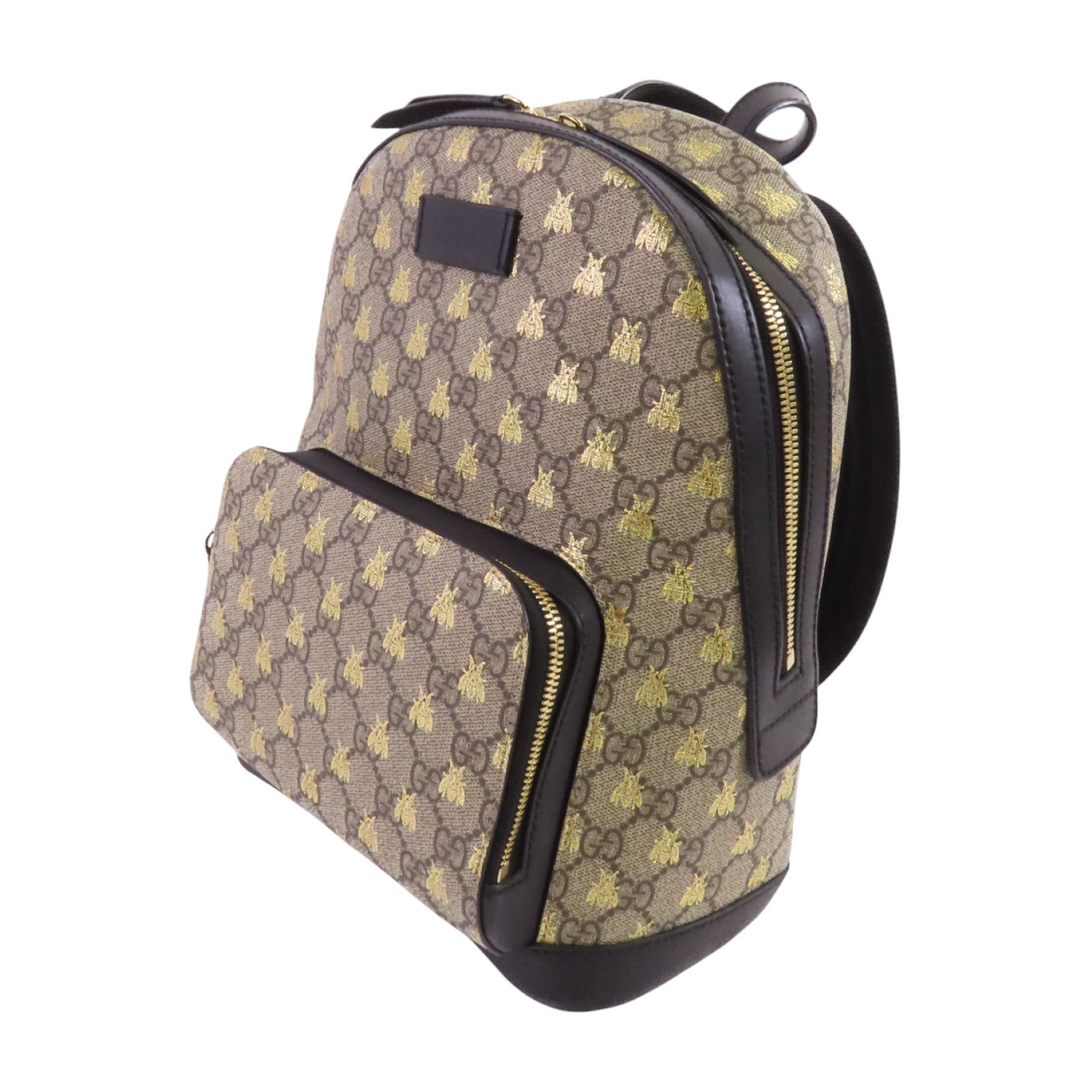 GUCCI 塗層帆布GG Supreme Backpack金扣背包