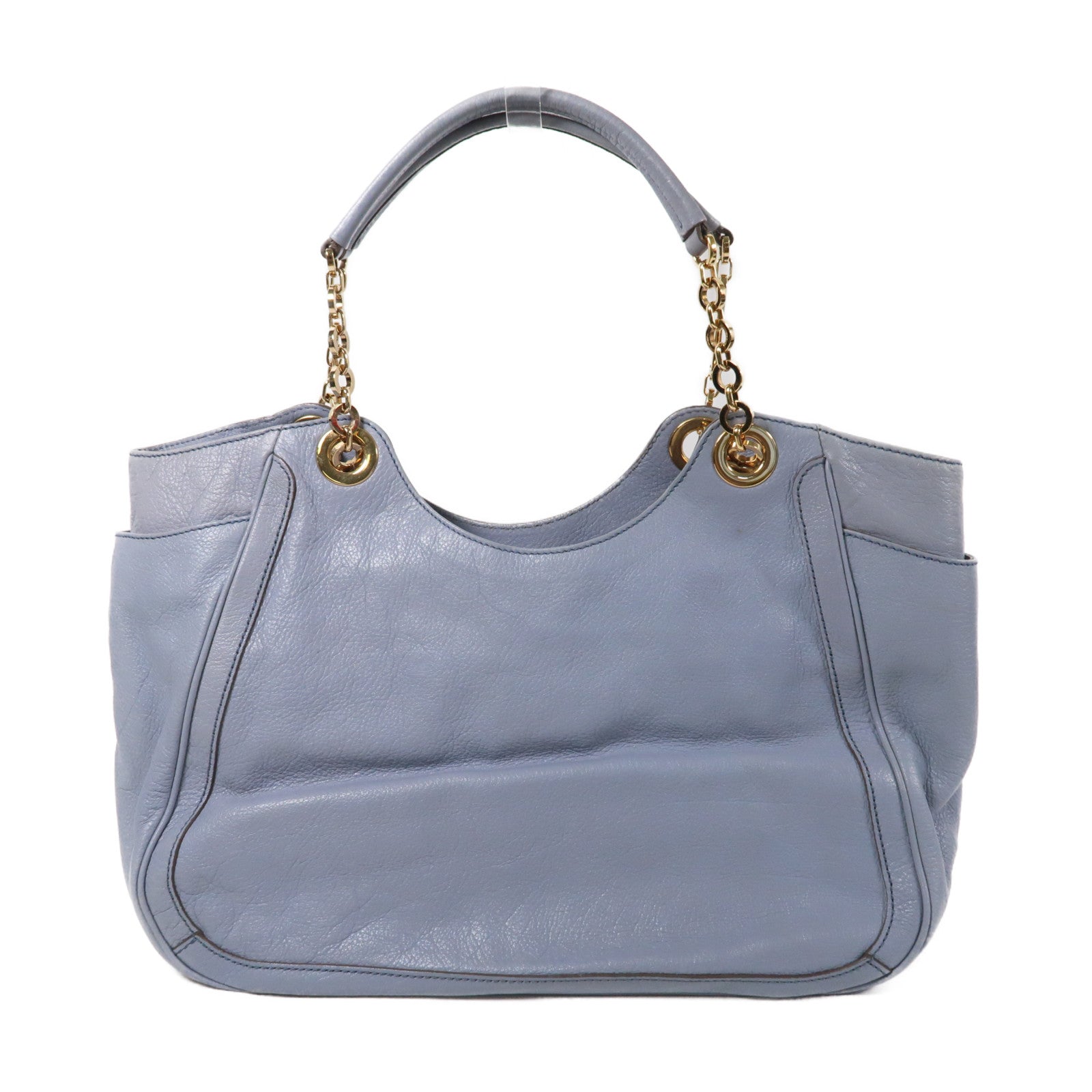Salvatore Ferragamo 牛皮皮革Chain Shoulder Bag金扣肩背袋藍色