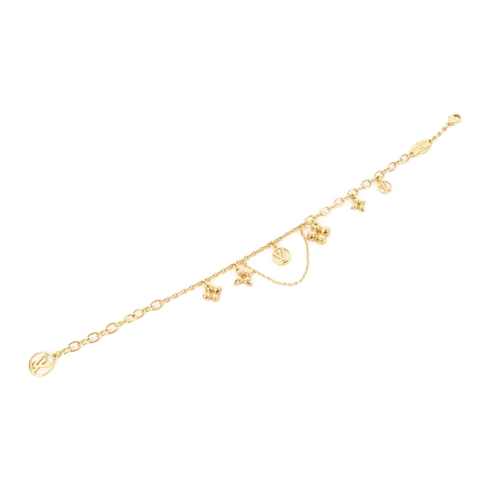 LOUIS VUITTON 金屬Blooming Supple Bracelet手鏈金色