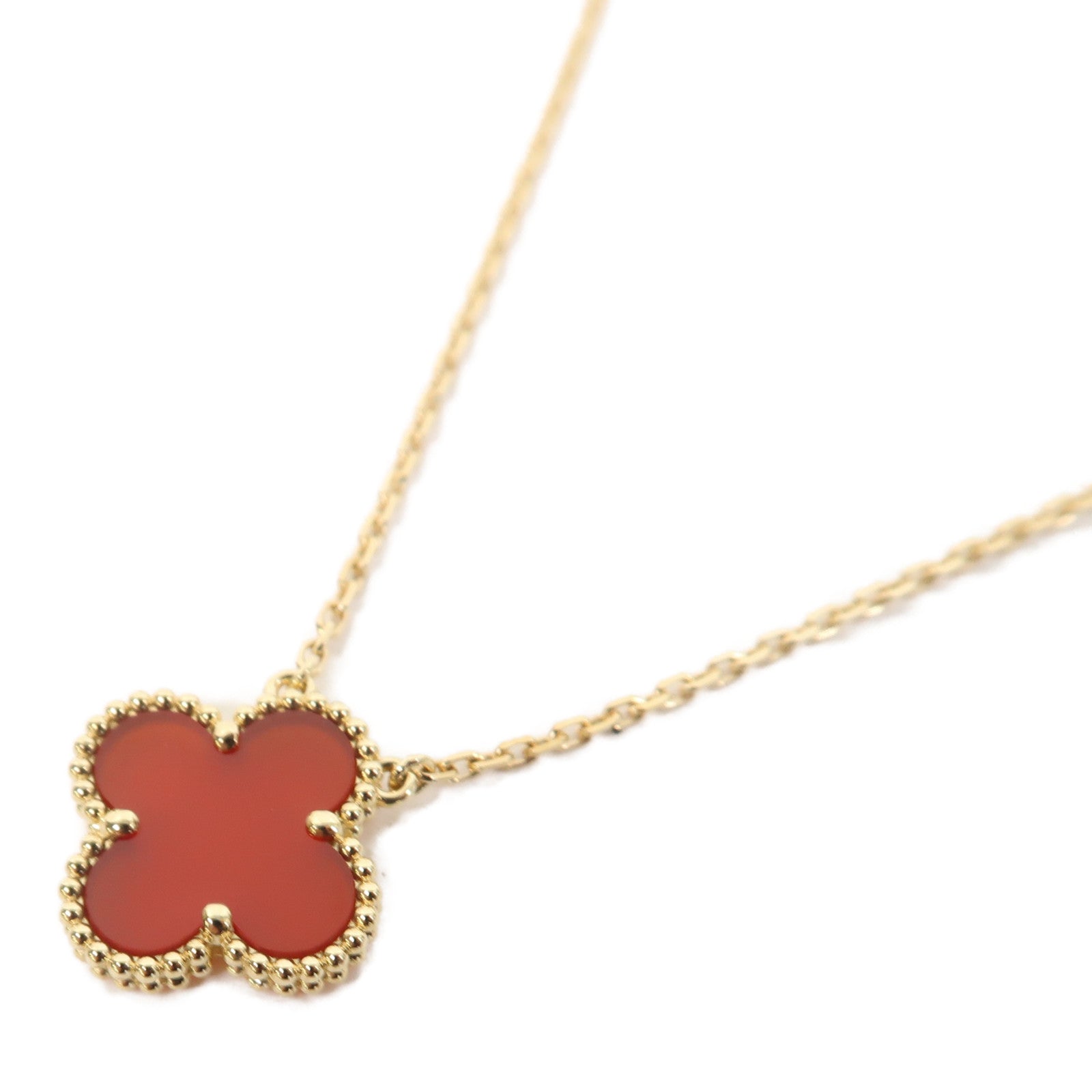 Van Cleef & Arpels 18K黃金Vintage Alhambra Pendant Necklace項鍊