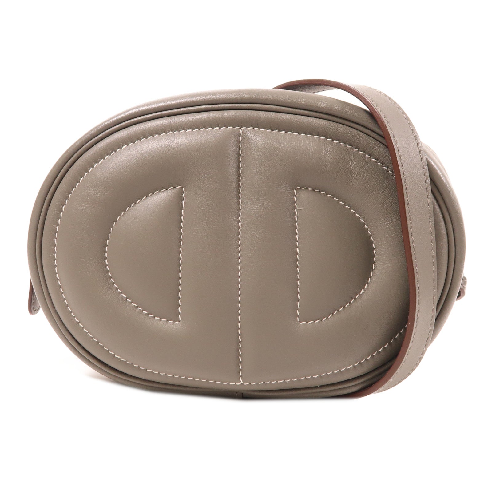 HERMES Swift皮革In The Loop Belt Bag銀扣腰包Etain