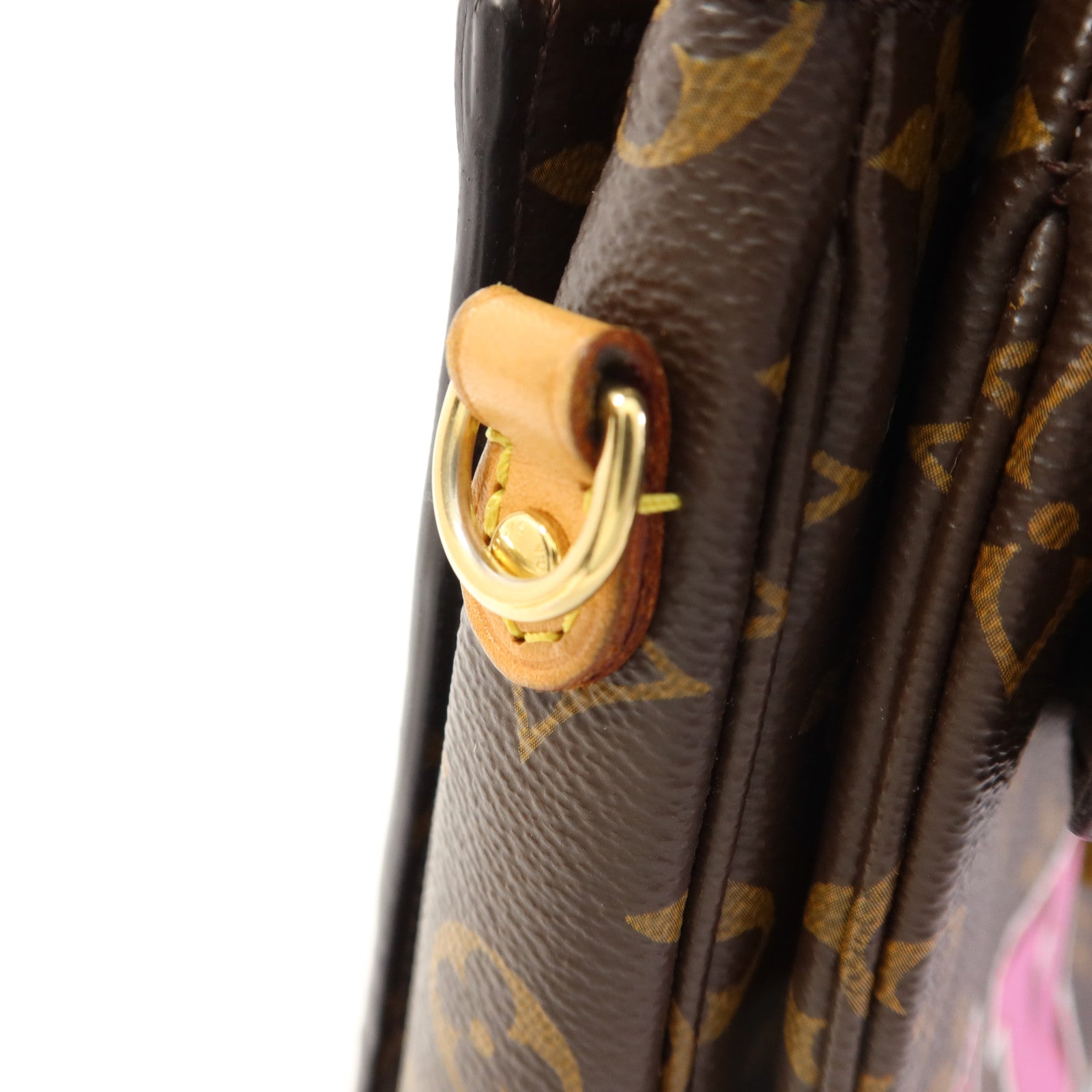 LOUIS VUITTON Monogram Patches Pochette Metis金扣手挽肩背兩用袋棕色