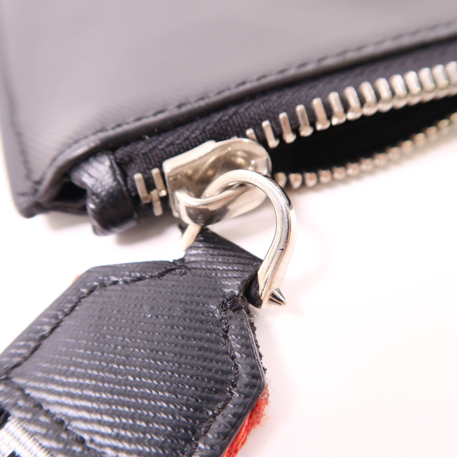 GIVENCHY SHW Hand Bag Clutch Bag Calfskin Leather Black