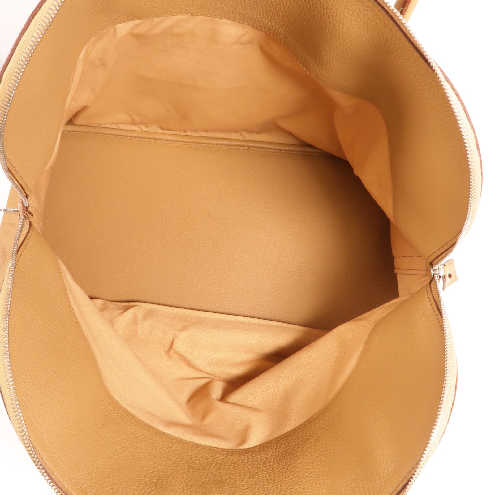 HERMES Clemence皮革Bolide 45手挽袋Biscuit