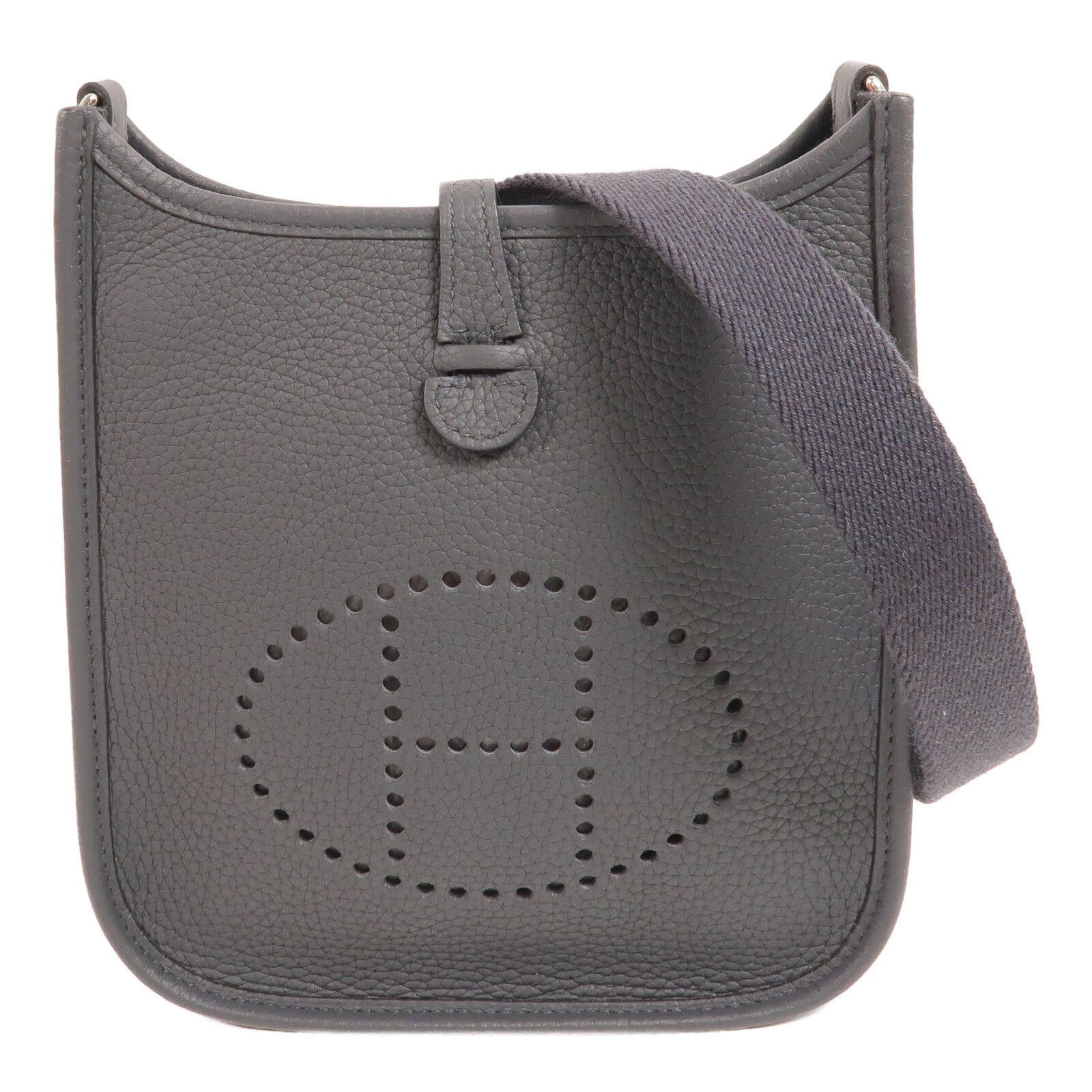 HERMES Clemence皮革Evelyne TPM肩背袋Ardoise