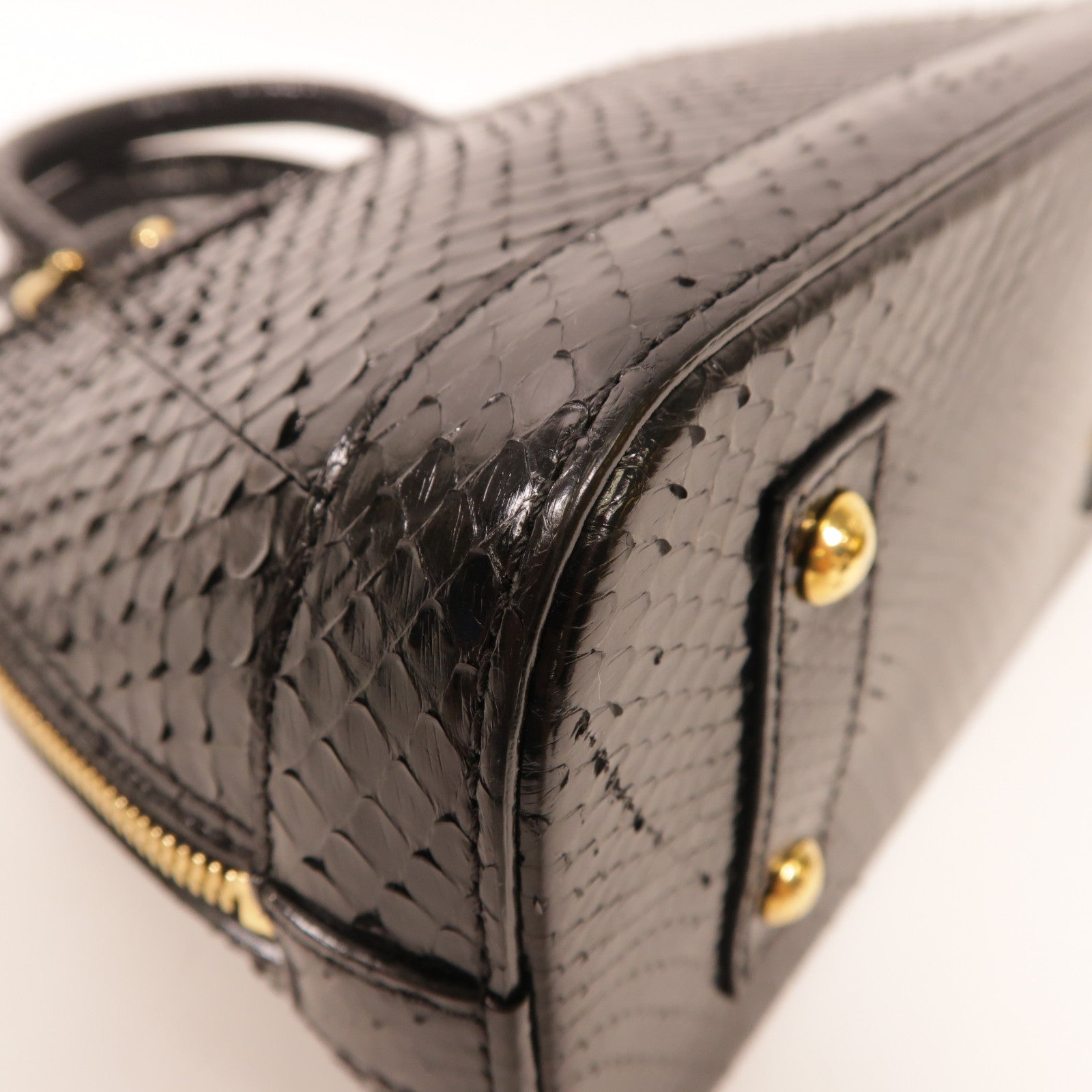 LOUIS VUITTON 【激減優惠】蛇皮皮革Alma BB金扣手挽袋