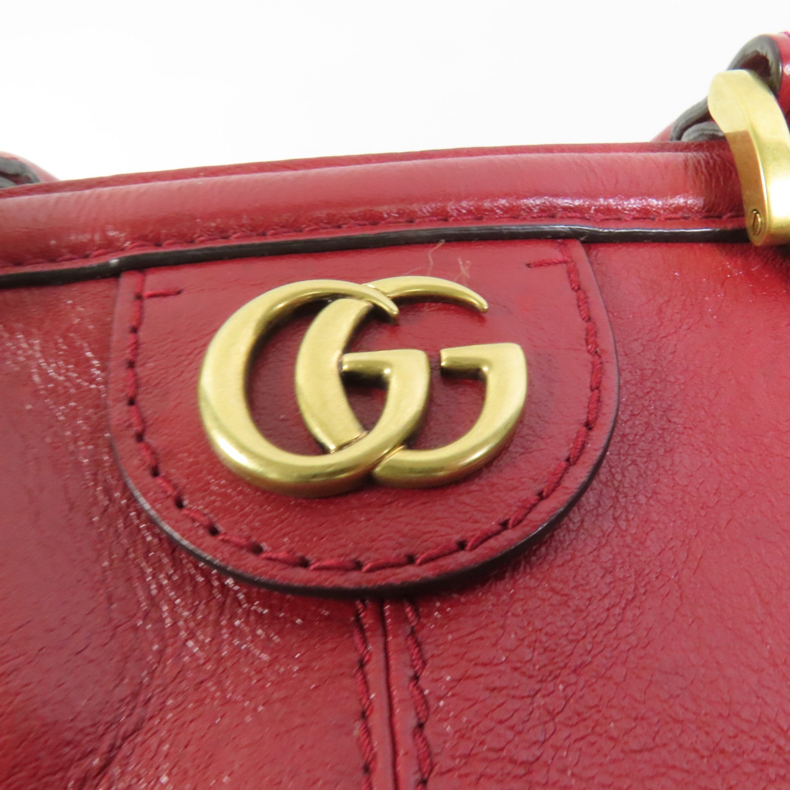 GUCCI 牛皮皮革Belle金扣手挽肩背兩用袋