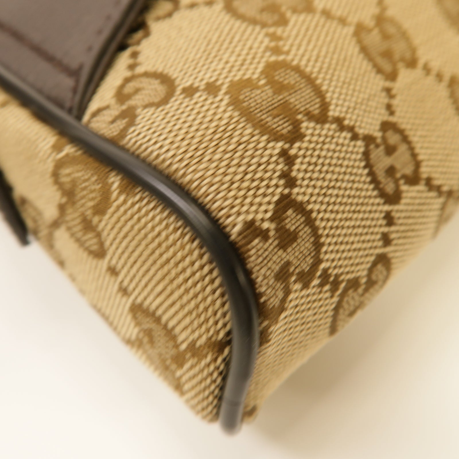 GUCCI 帆布Waist Bag銀扣腰包棕色