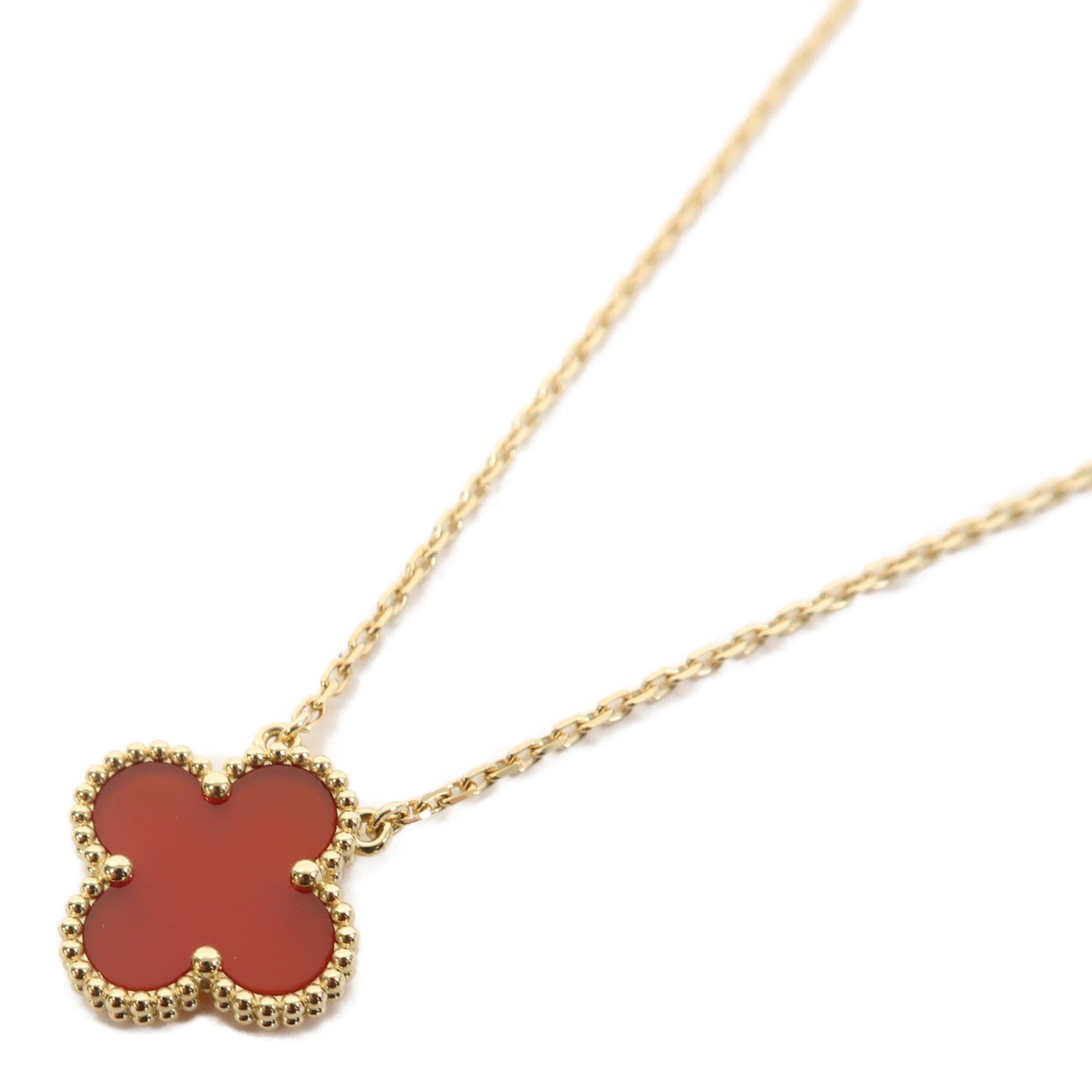 Van Cleef & Arpels 18K黃金Vintage Alhambra Pendant Necklace項鍊