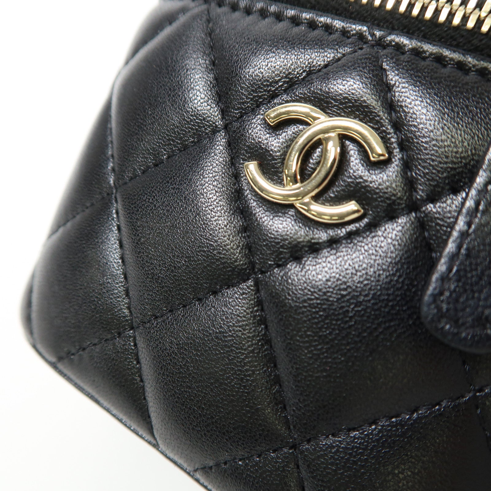CHANEL 牛皮皮革Shoulder Bag金扣鏈帶手挽肩背兩用袋