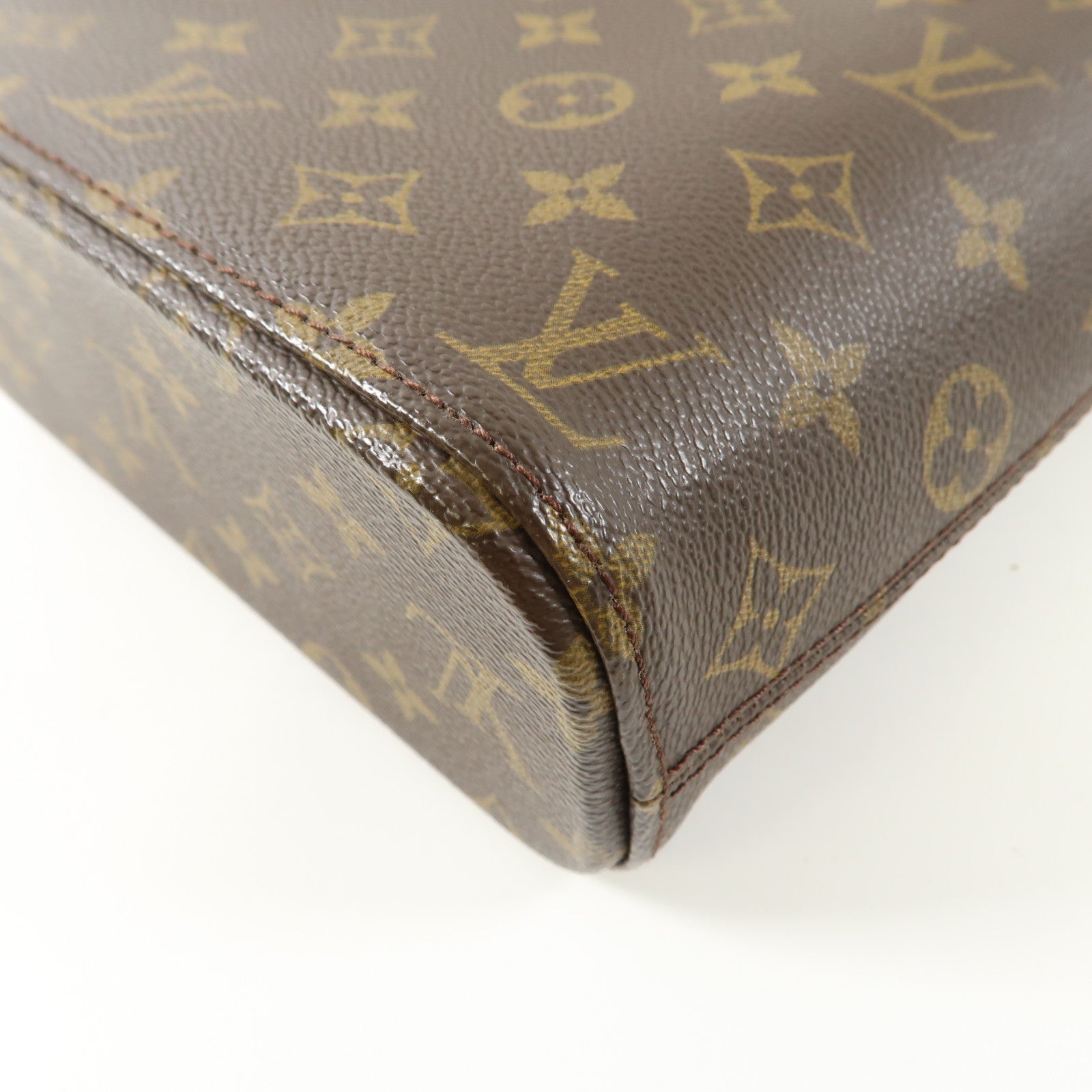 LOUIS VUITTON Monogram Vavin PM金扣手挽袋棕色