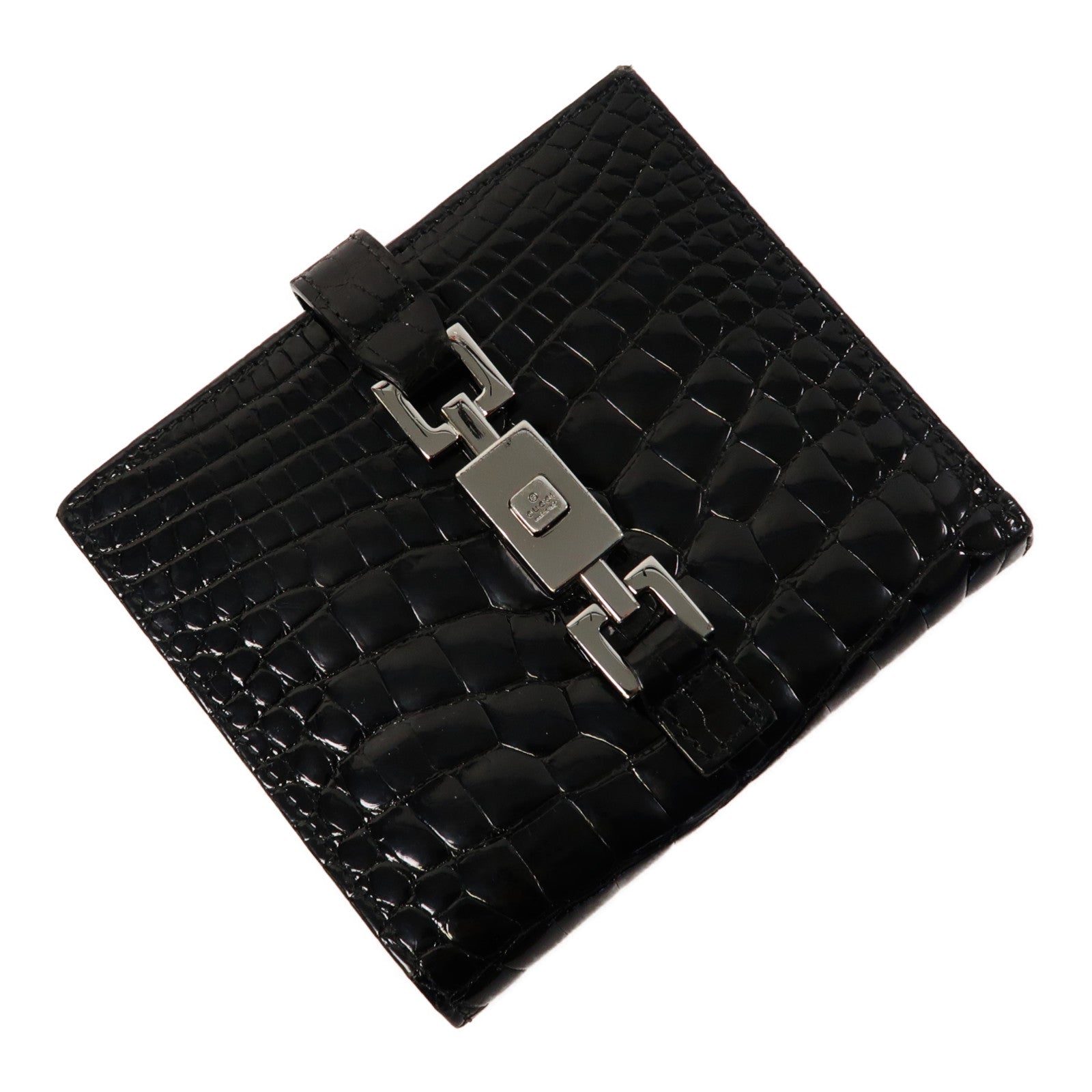 GUCCI 【激減優惠】鱷魚皮革Wallet錢包黑色