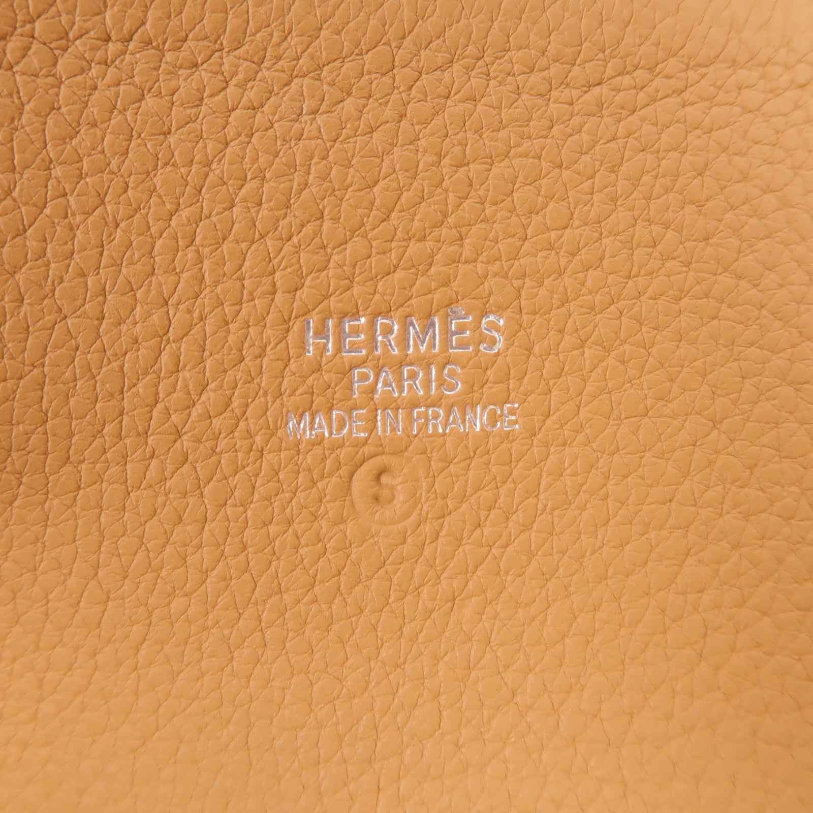 HERMES Clemence皮革Bolide 45手挽袋Biscuit