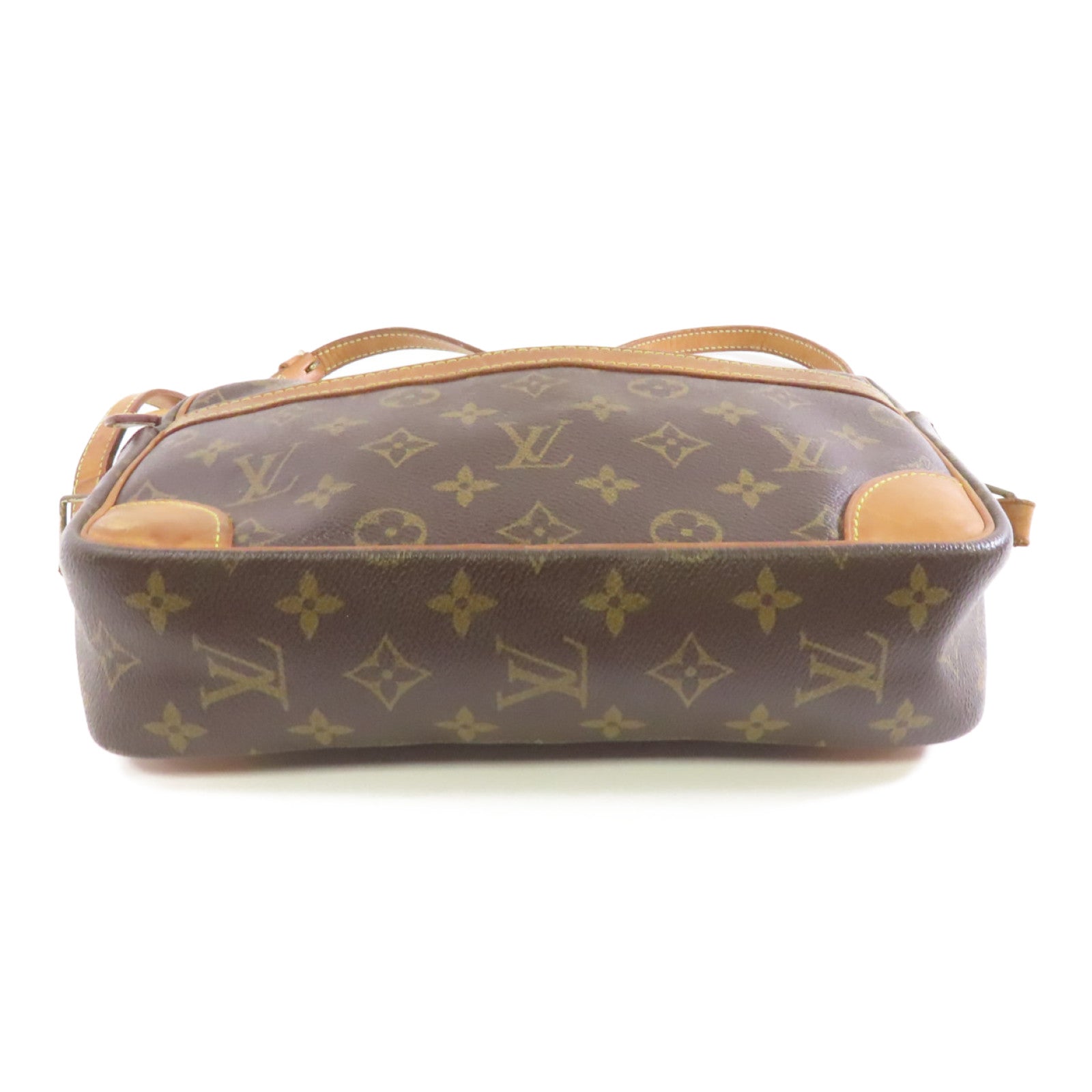 LOUIS VUITTON Monogram Trocadero 27金扣肩背袋棕色