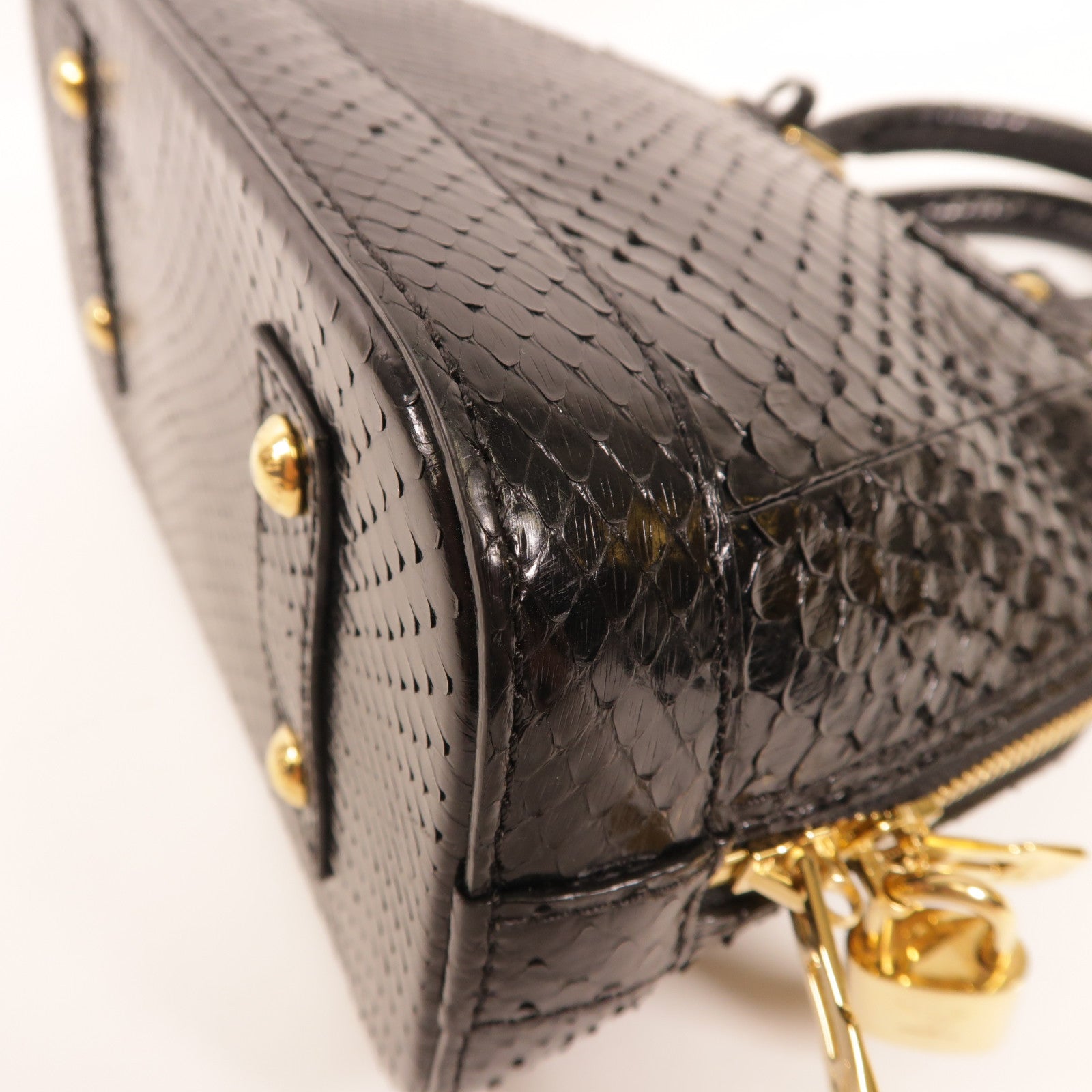 LOUIS VUITTON 【激減優惠】蛇皮皮革Alma BB金扣手挽袋